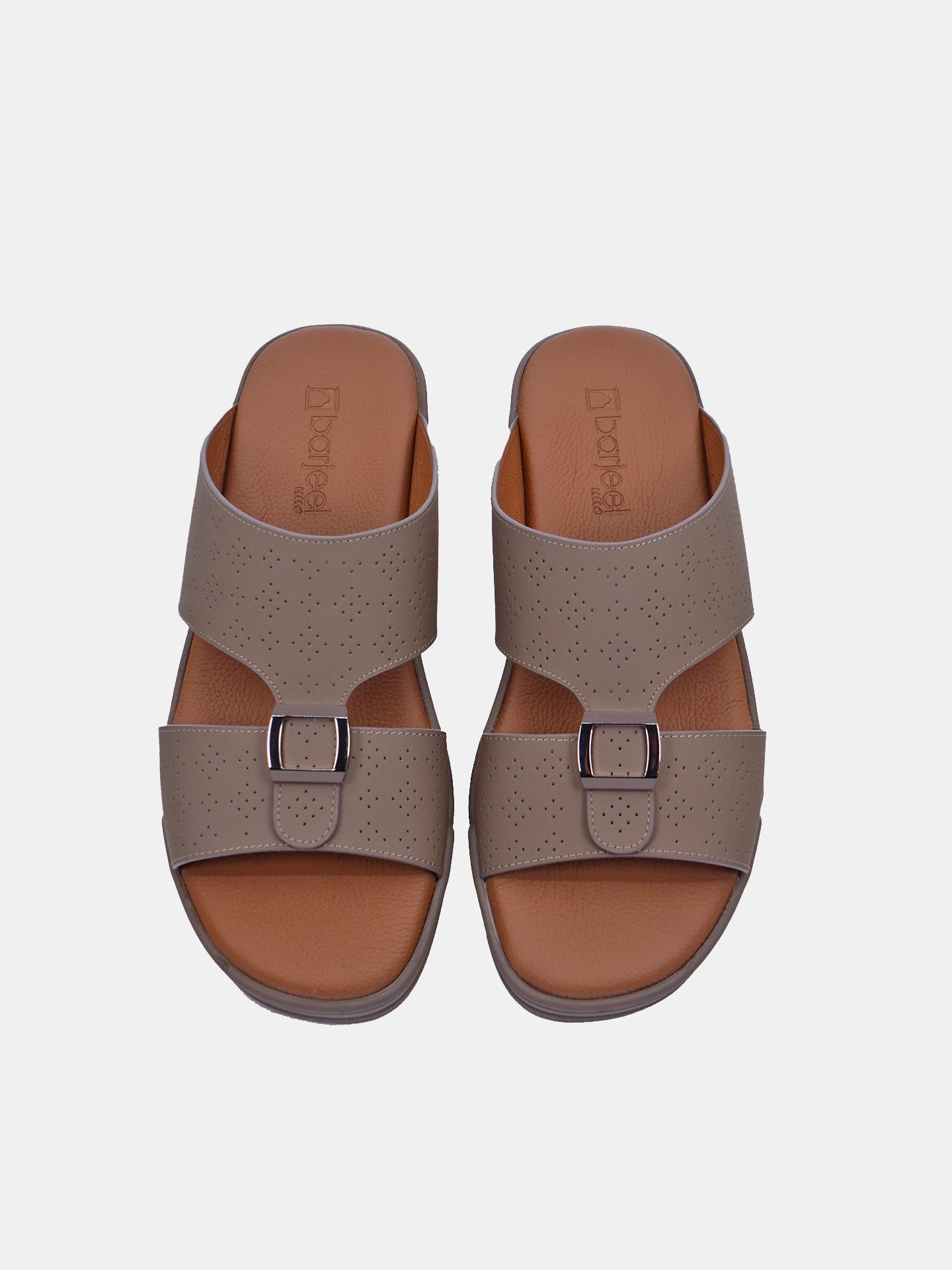 Barjeel Uno MSA-119 Boys Arabic Sandals #color_Brown