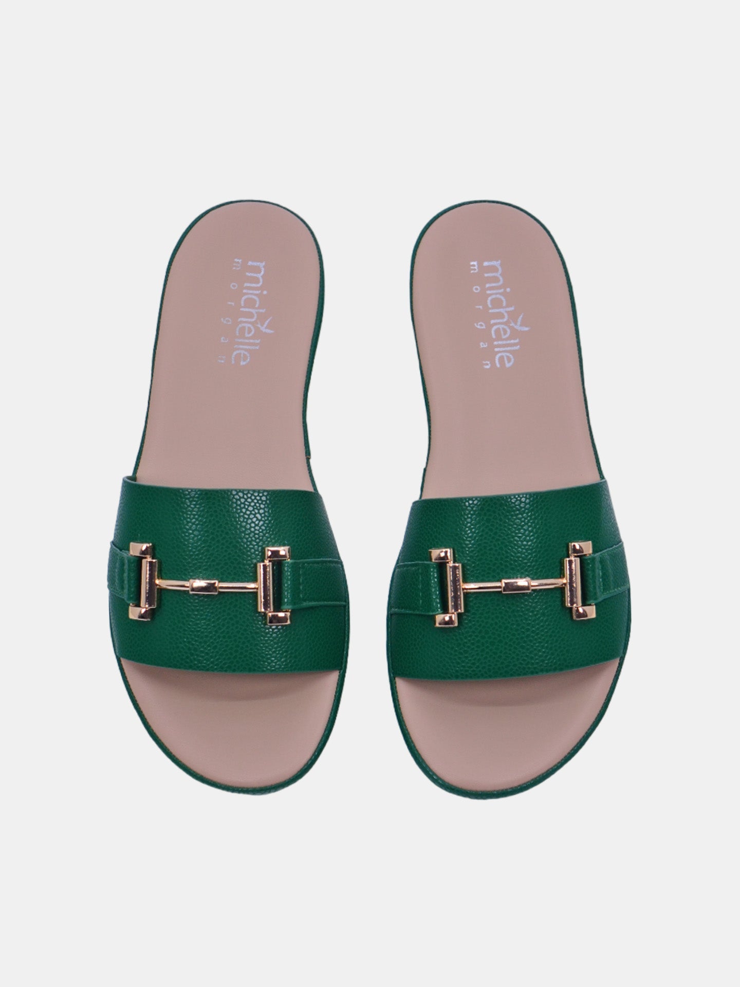 Michelle Morgan 114RC676 Women's Flat Sandals #color_Green