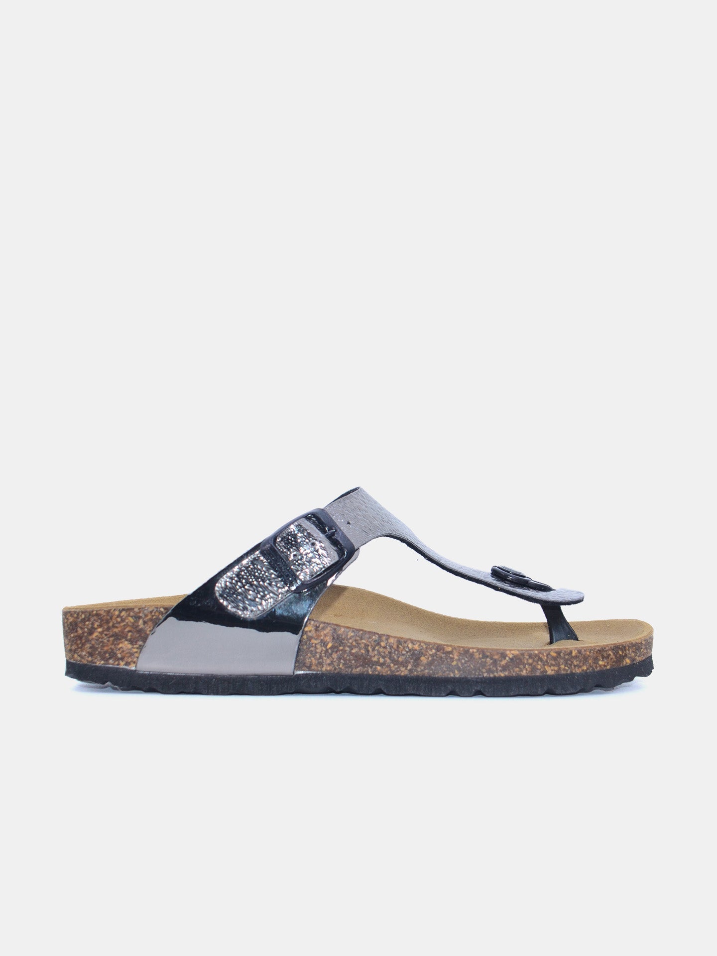 Biochic Women's Gizeh Laminated Upper Sandals #color_Gray