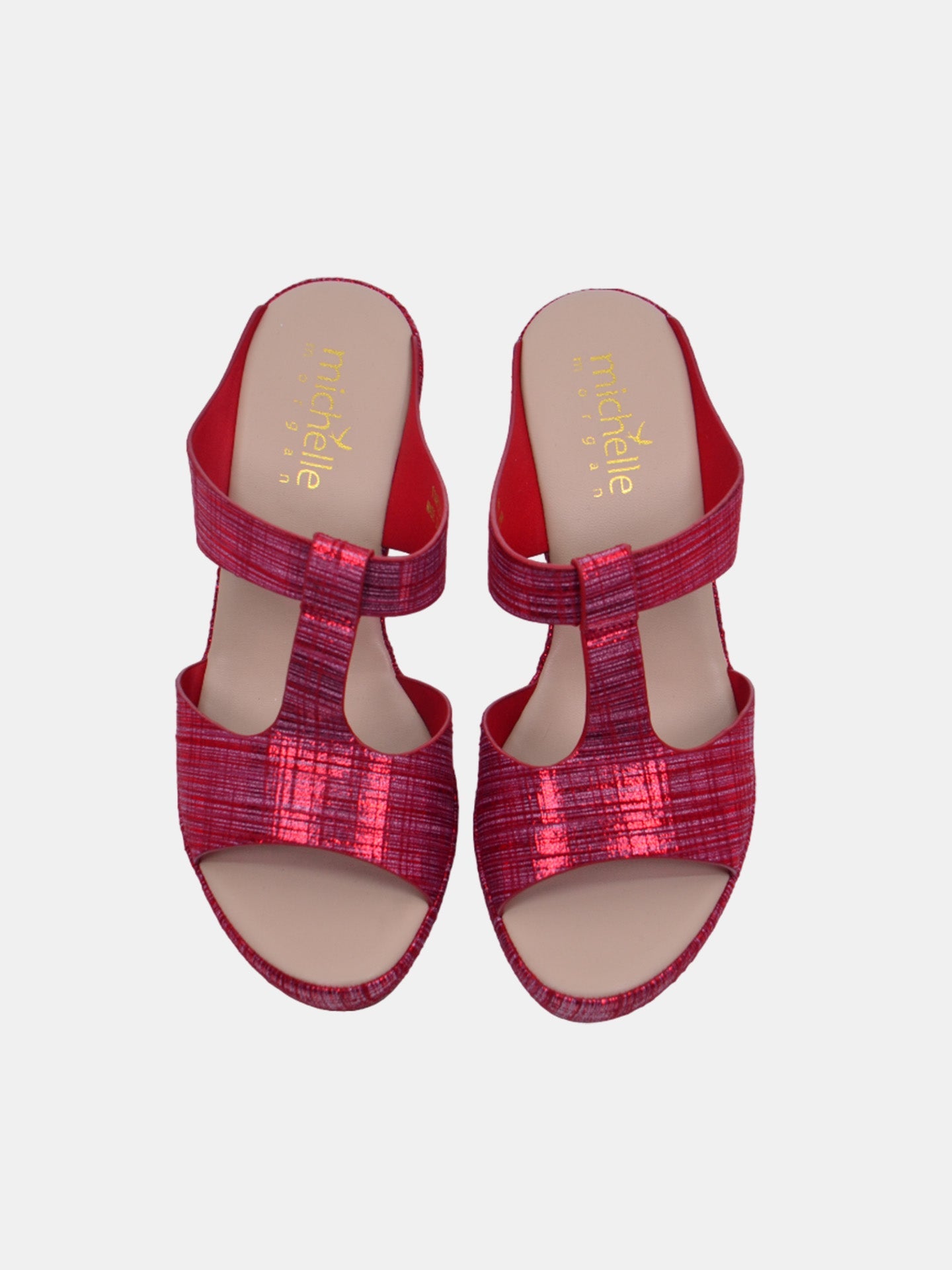 Michelle Morgan 114RC25H Women's Heels Sandals #color_Red
