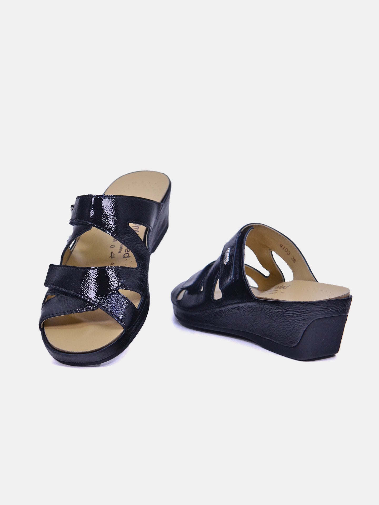 Vital 4103AS Women's Slider Sandals #color_Black