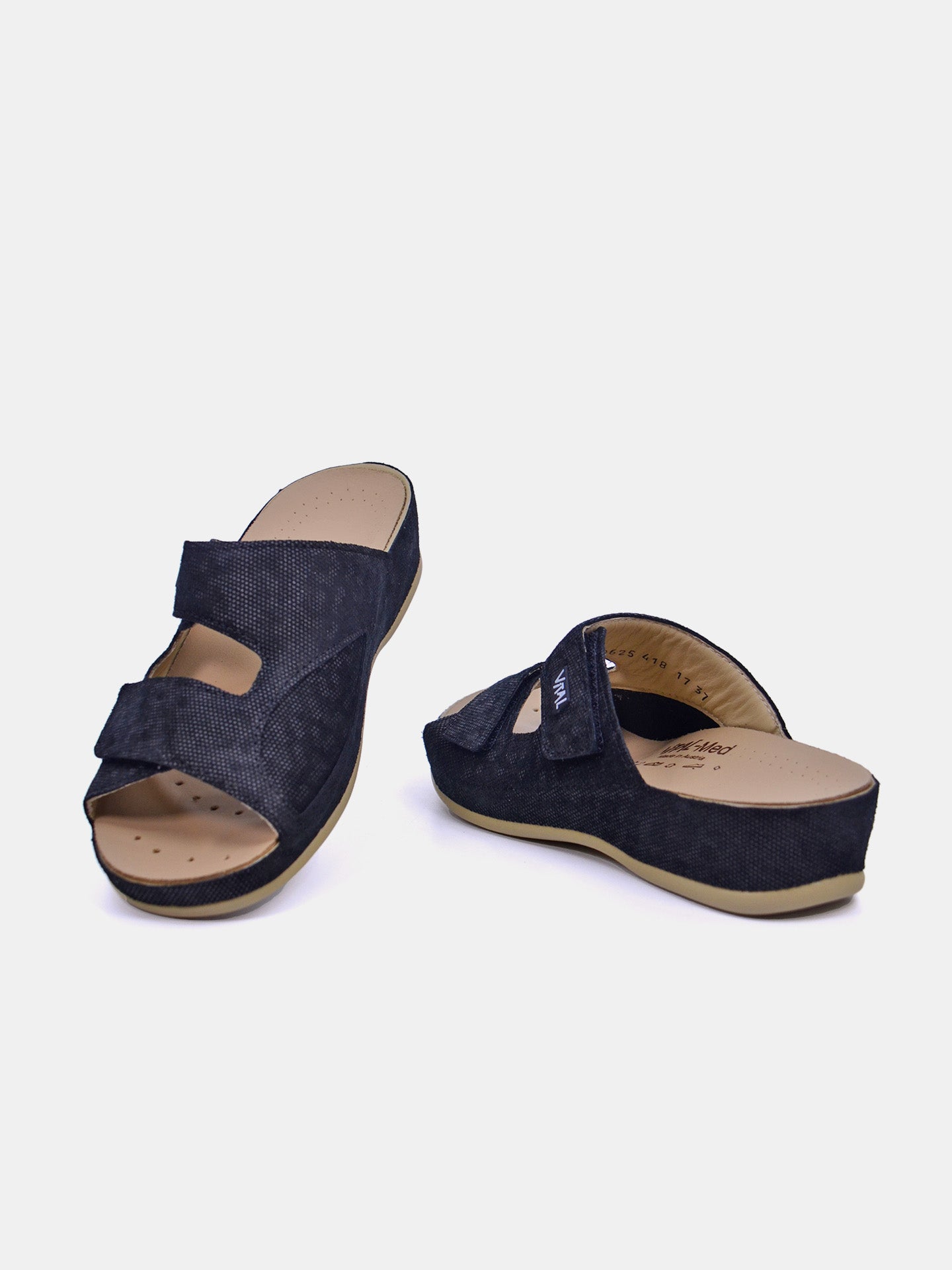 Vital 0625MAS Women's Slider Sandals #color_Black