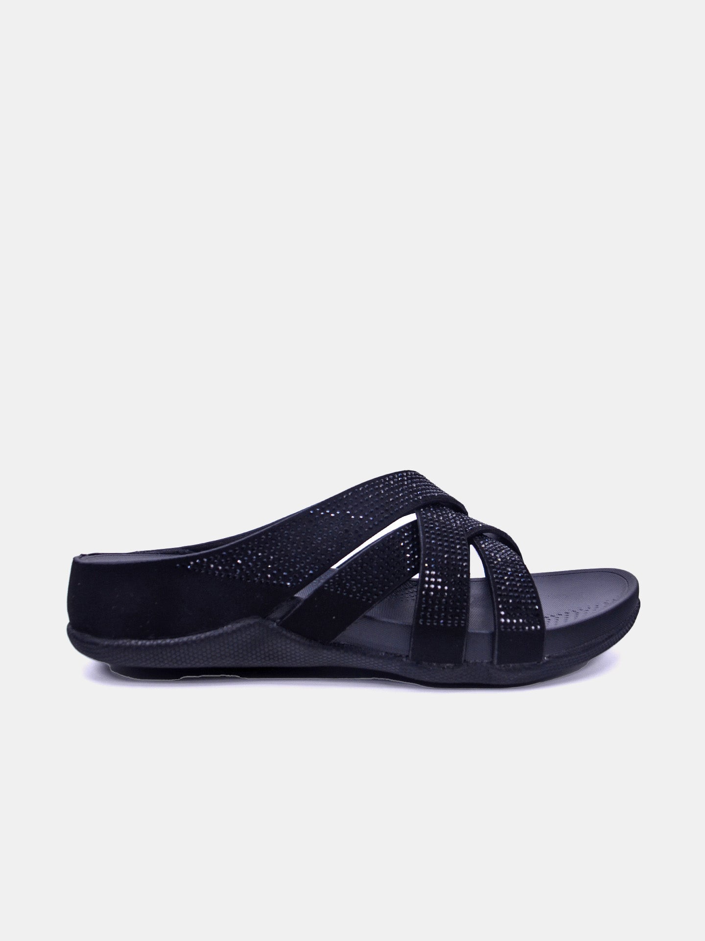 Michelle Morgan 114RC278 Women's Casual Sandals #color_Black