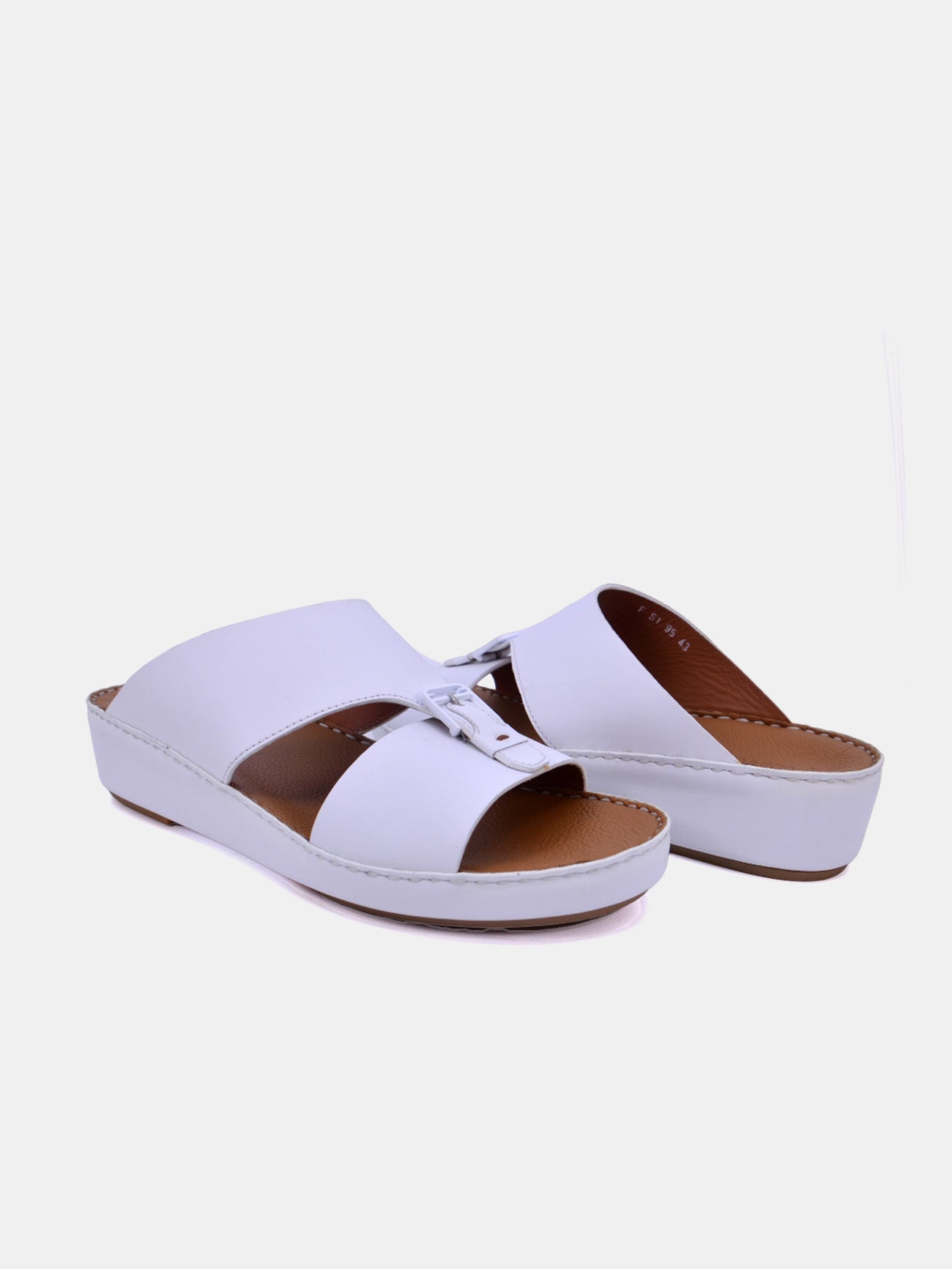 Flamingo FS-1-95 Men's Arabic Sandals #color_White