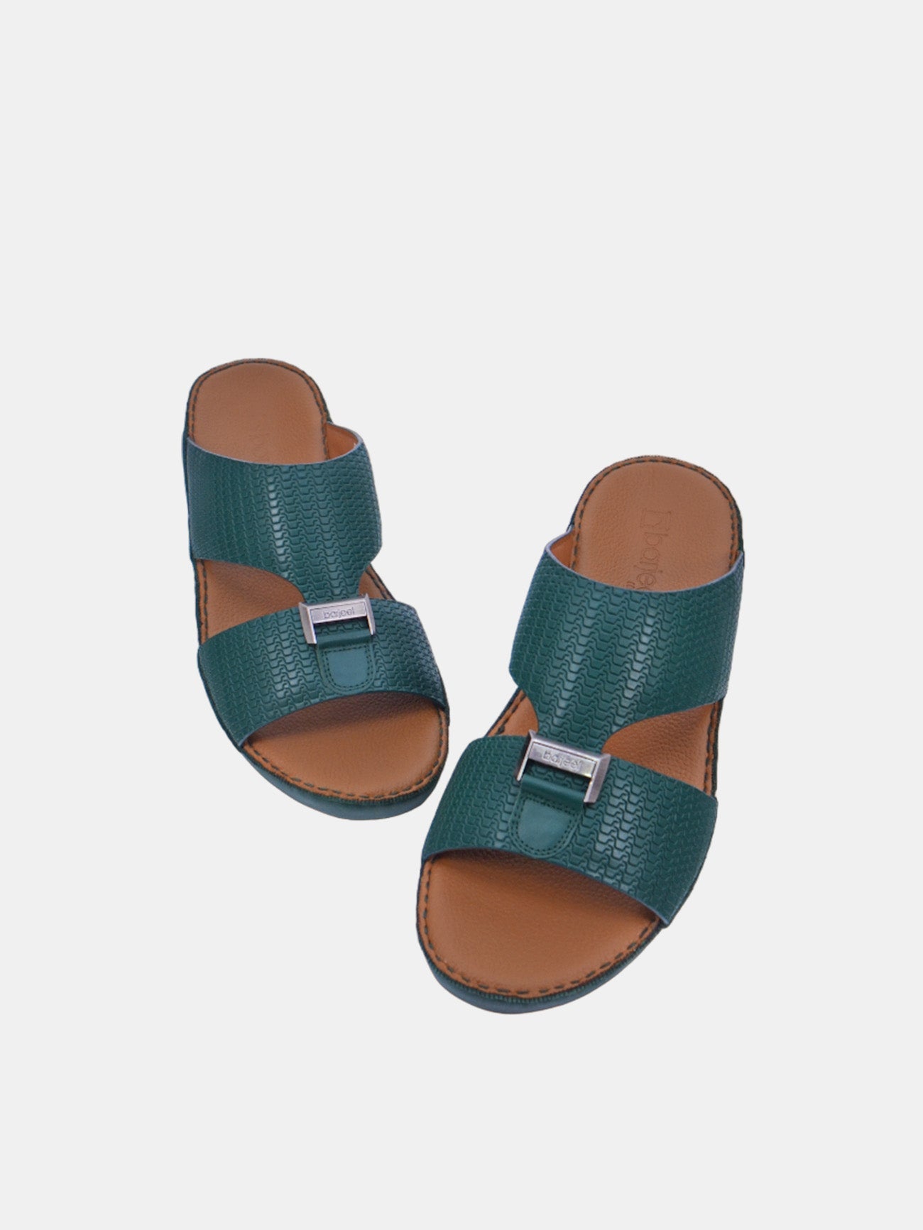 Barjeel Uno BSP1-54 Men's Arabic Sandals #color_Green