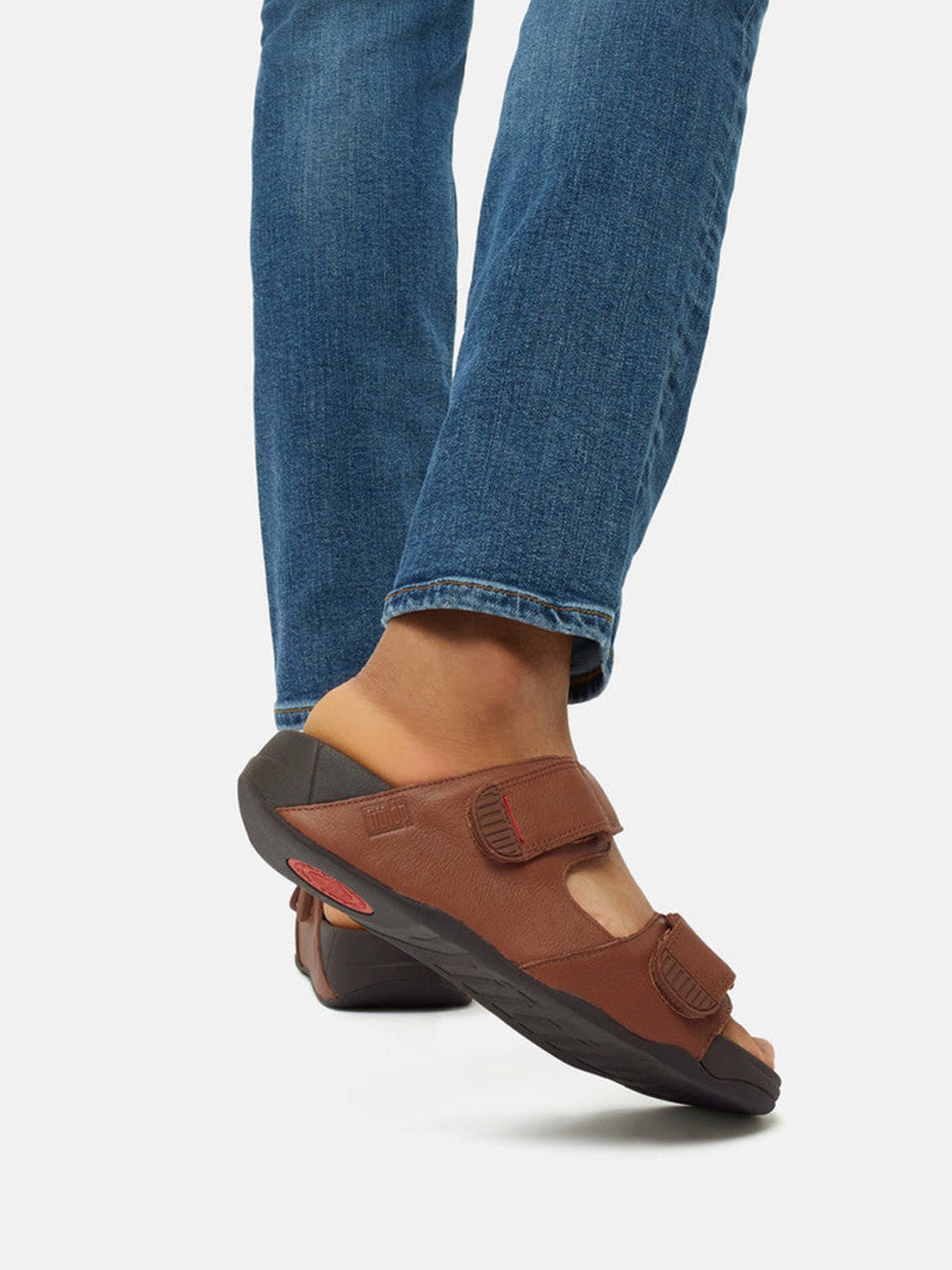 Fitflop Men's Gogh Moc Leather Sandals #color_Tan