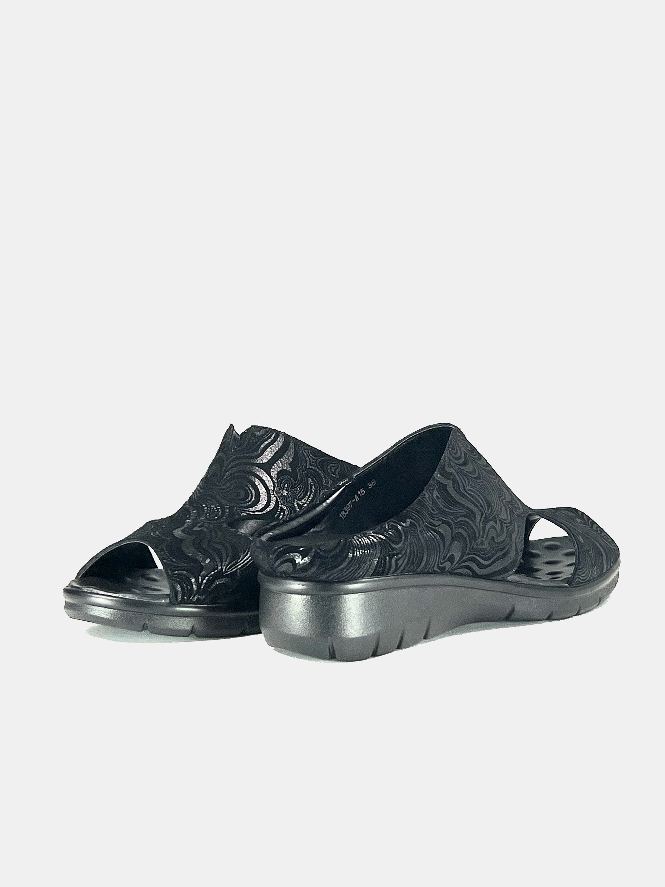 Michelle Morgan 18397-A15 Women's Flat Sandals #color_Black