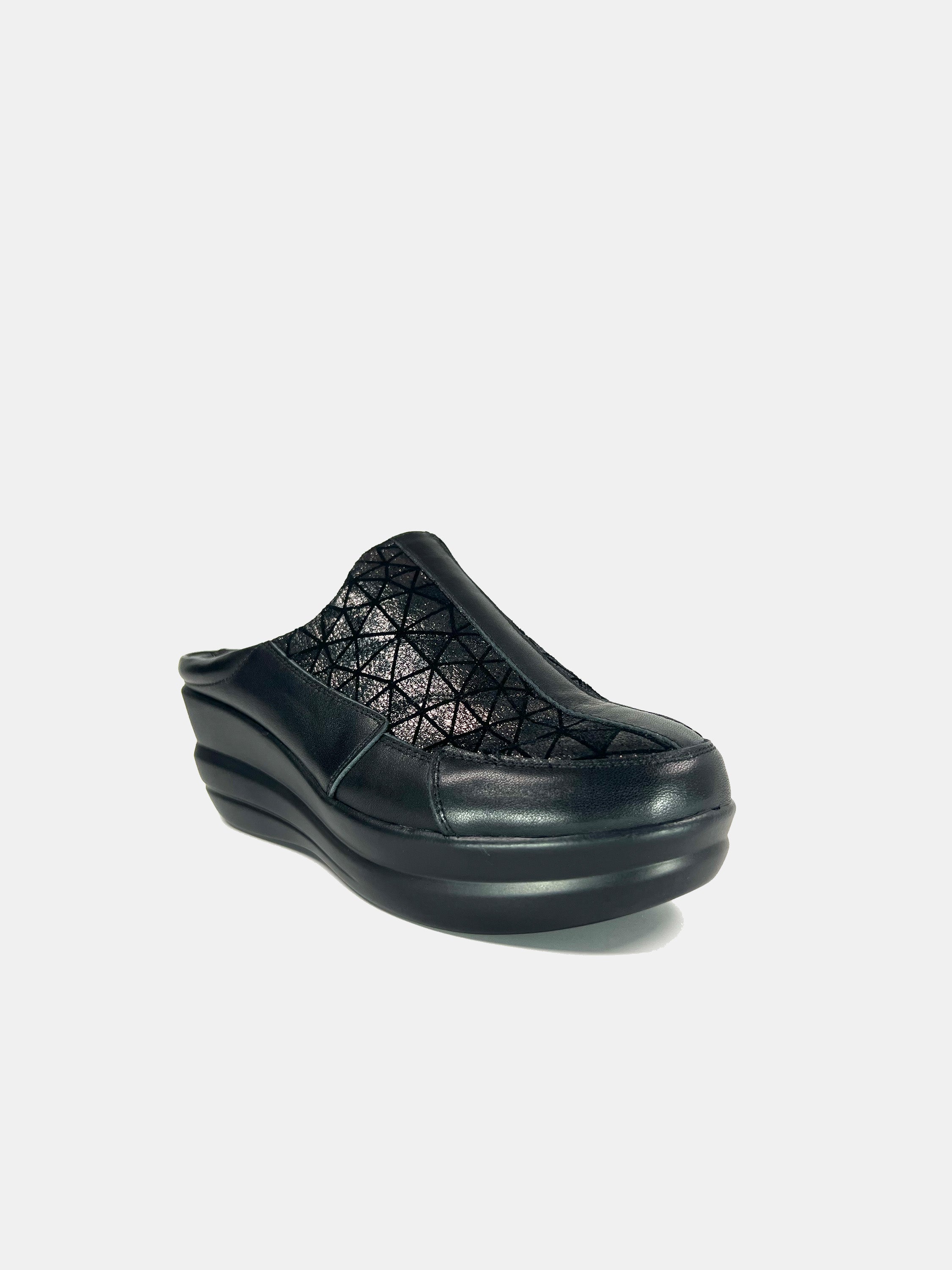 Michelle Morgan 19009-B1 Women's Mule Shoes #color_Black