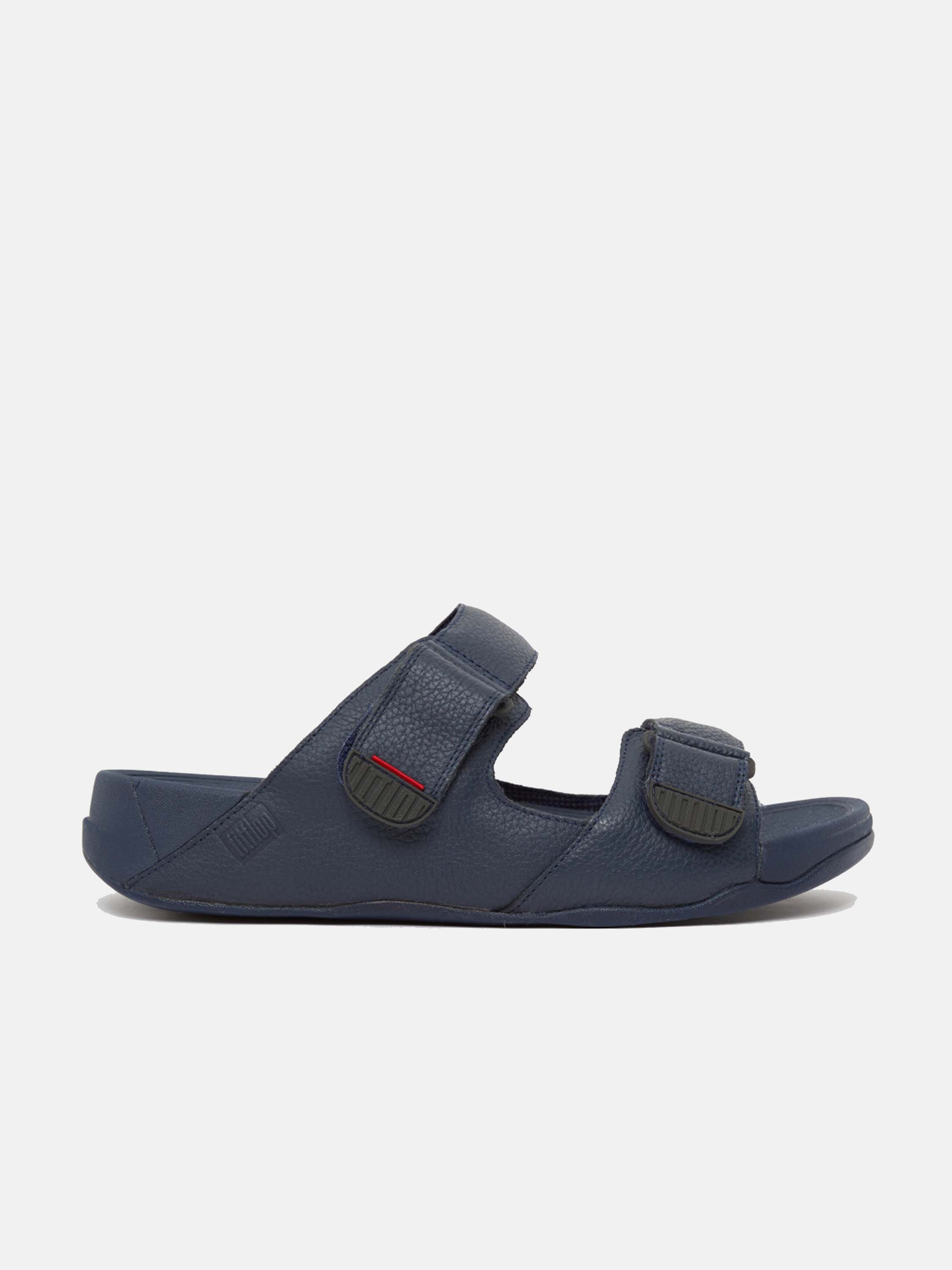 Fitflop Men's Gogh Moc Leather Sandals #color_Navy