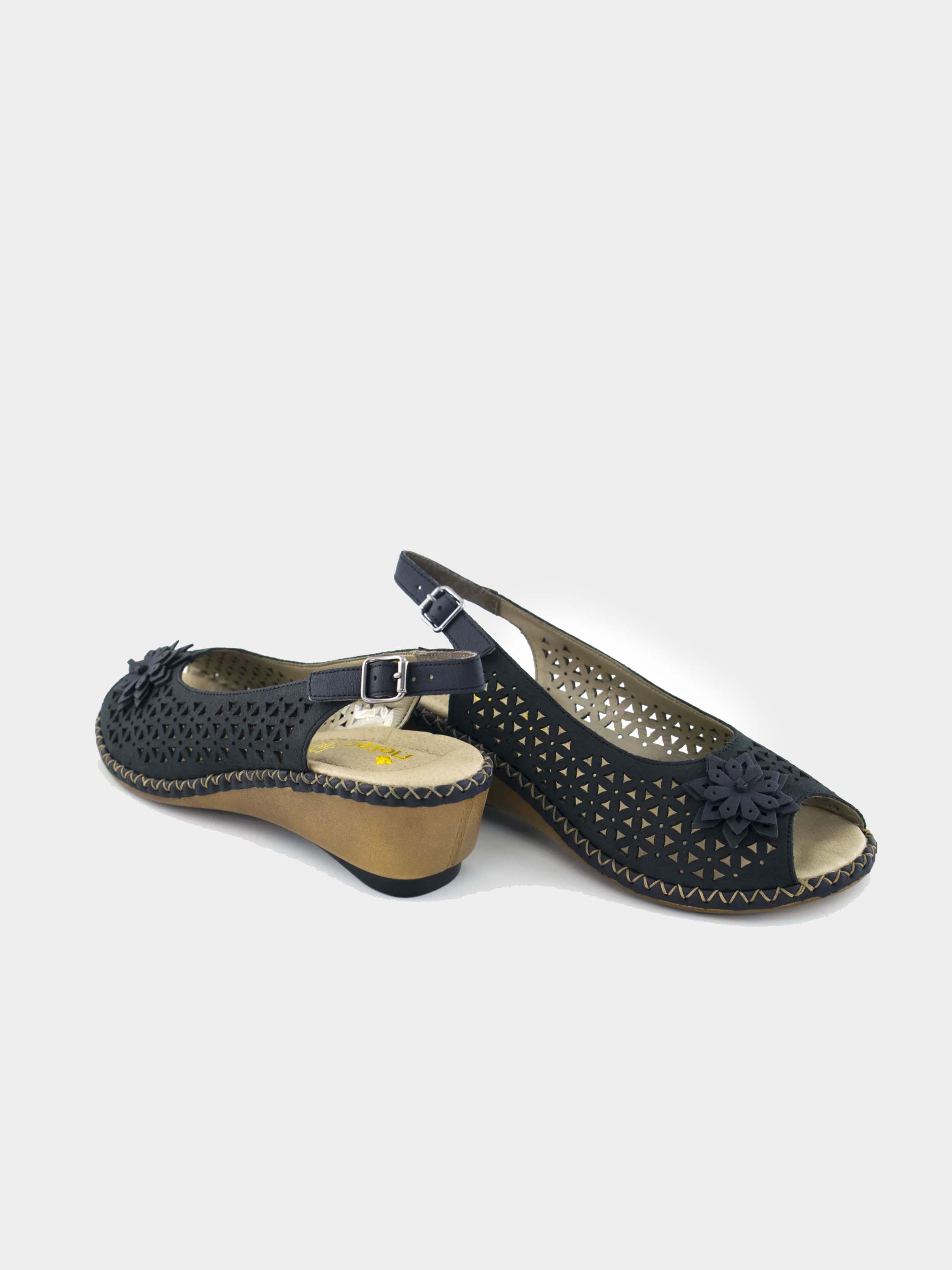 Rieker 66156 Women Alena Back Strap Sandals #color_Blue