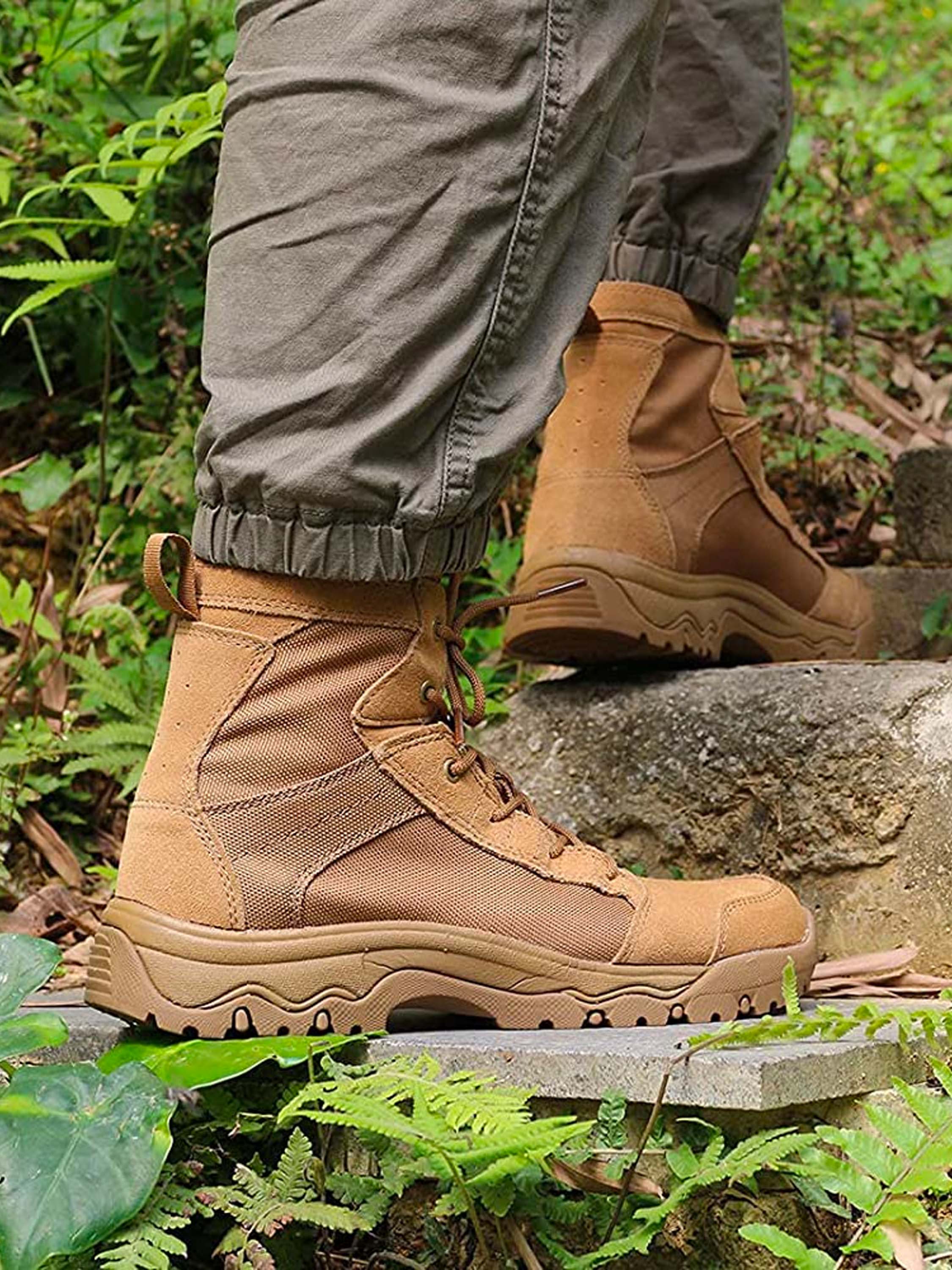 Hanagal Men's Plumage Tactical Boots #color_Brown