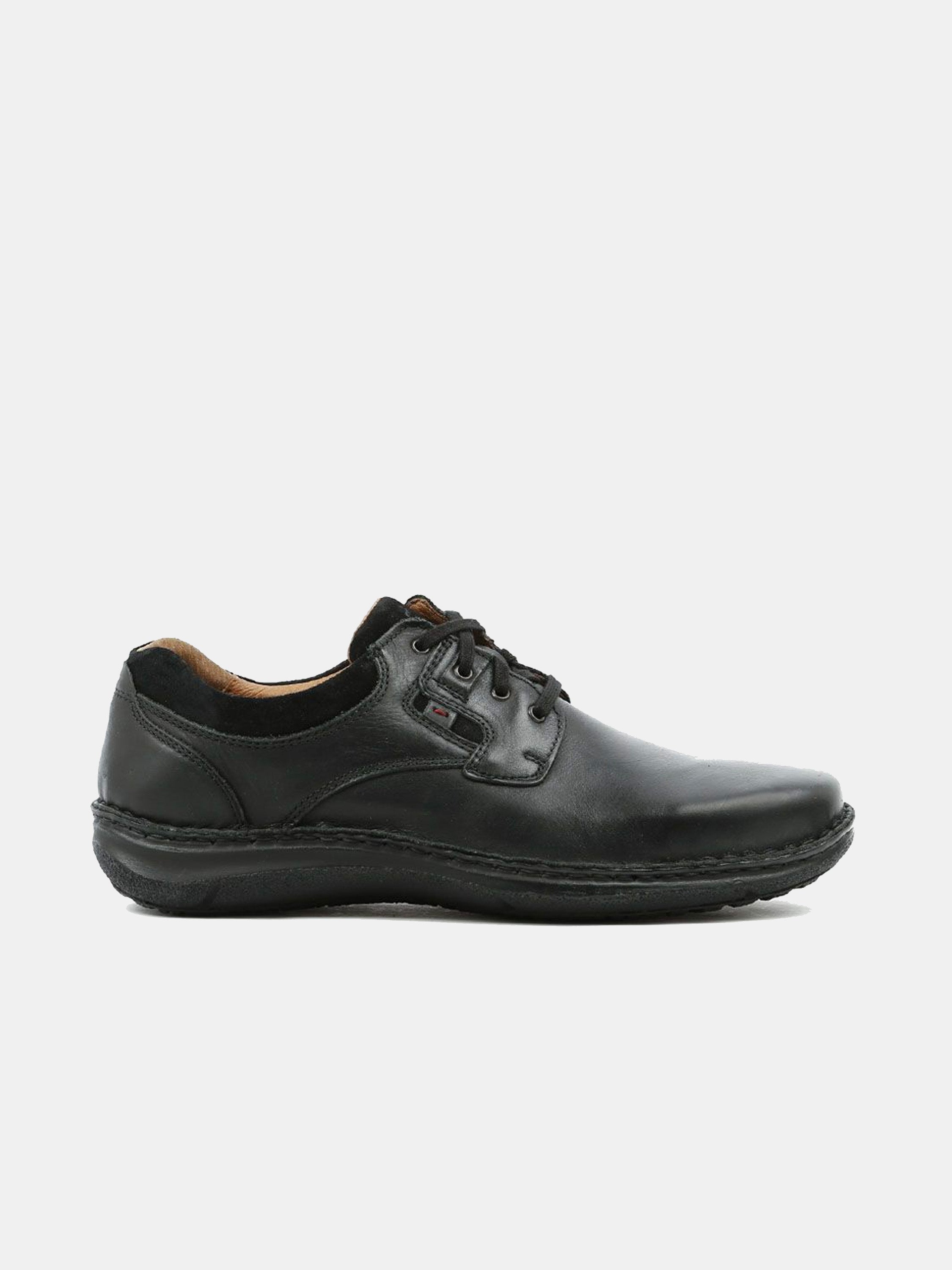 Josef Seibel Men's Anvers 36 Lace Up Leather Shoes #color_Black