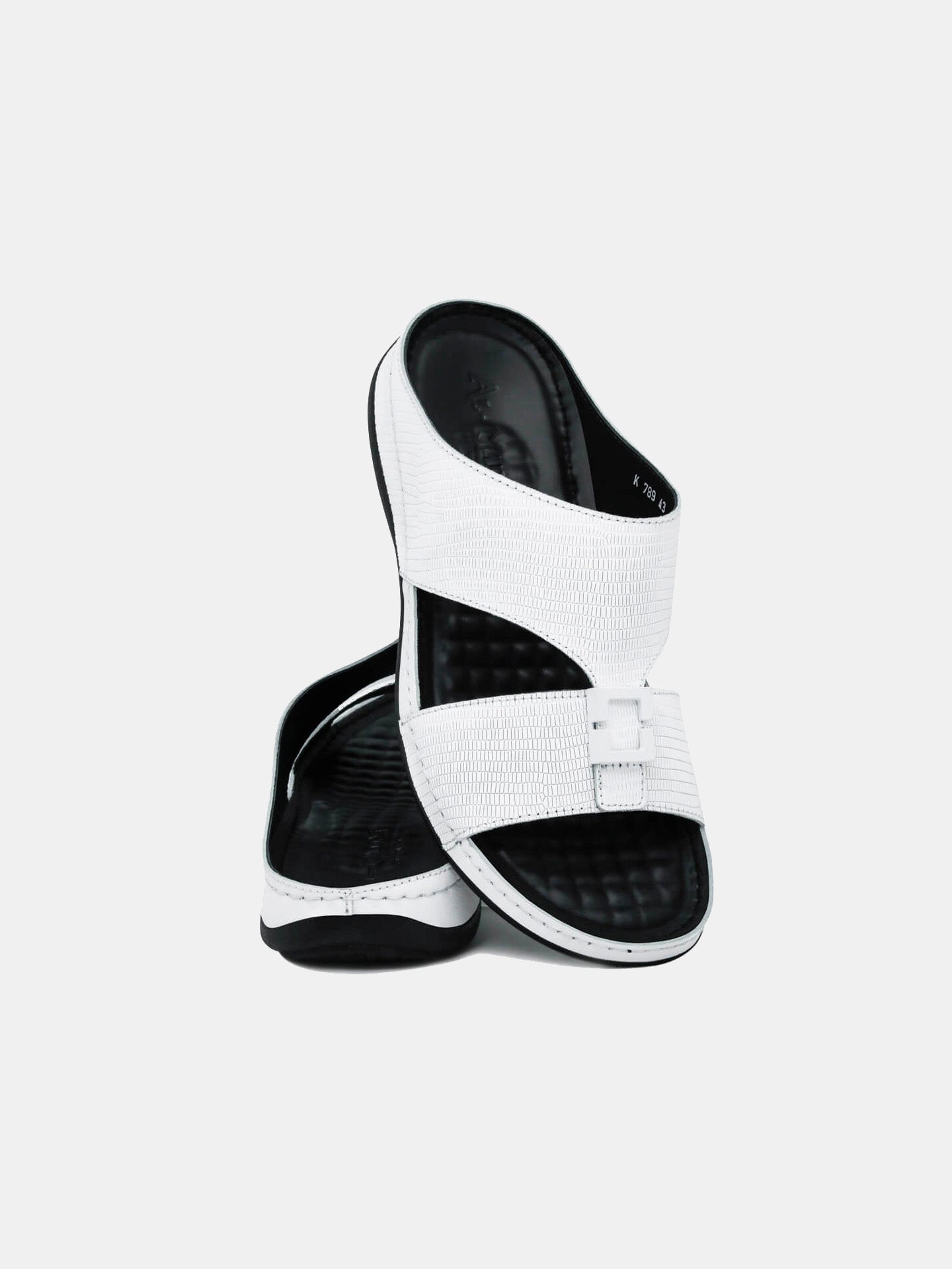 Al Maidan K-789 Men's Arabic Sandals #color_White