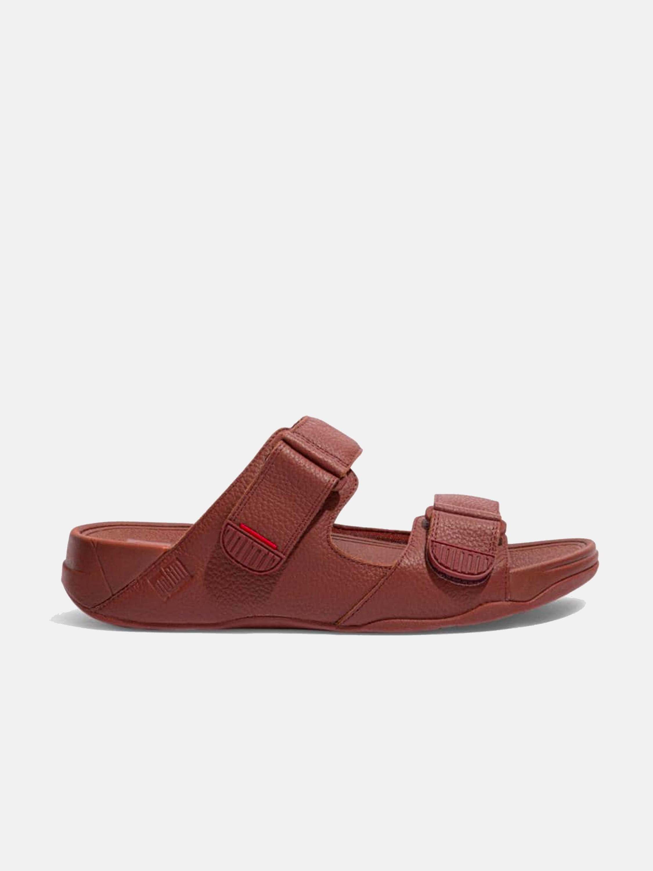 Fitflop Men's Gogh Moc Leather Sandals #color_Red