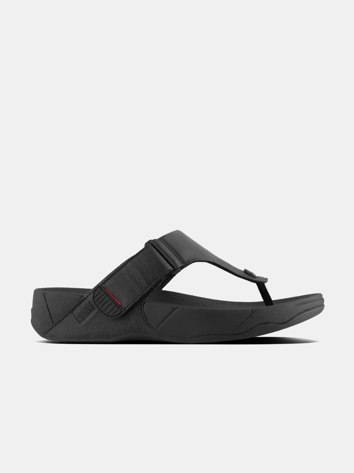 Fitflop TRAKK II Men's Leather Toe-Post Sandals #color_Black