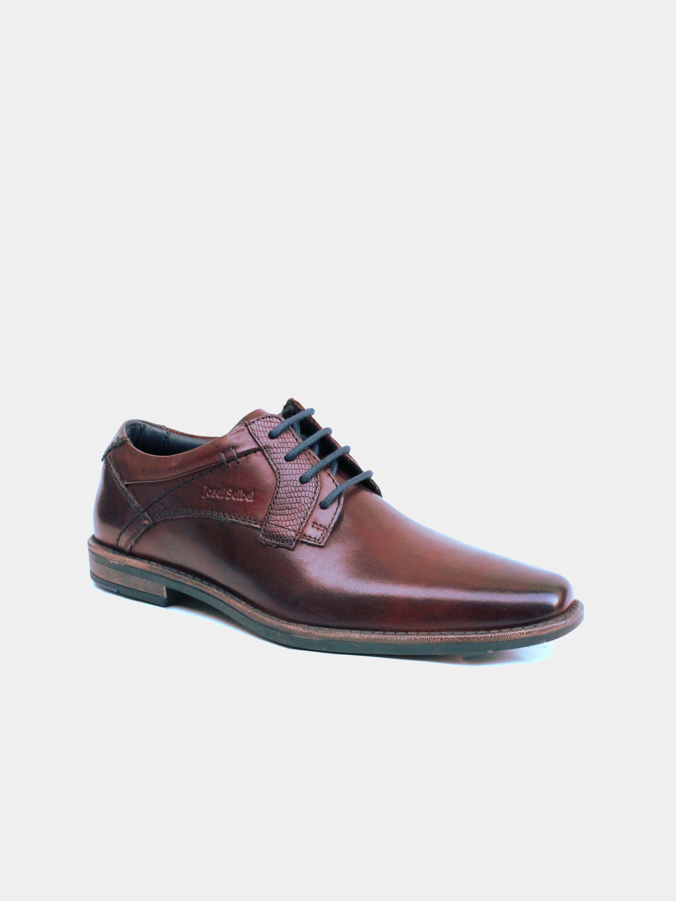 Josef Seibel 32821 Classic Brown Leather Shoes #color_Brown