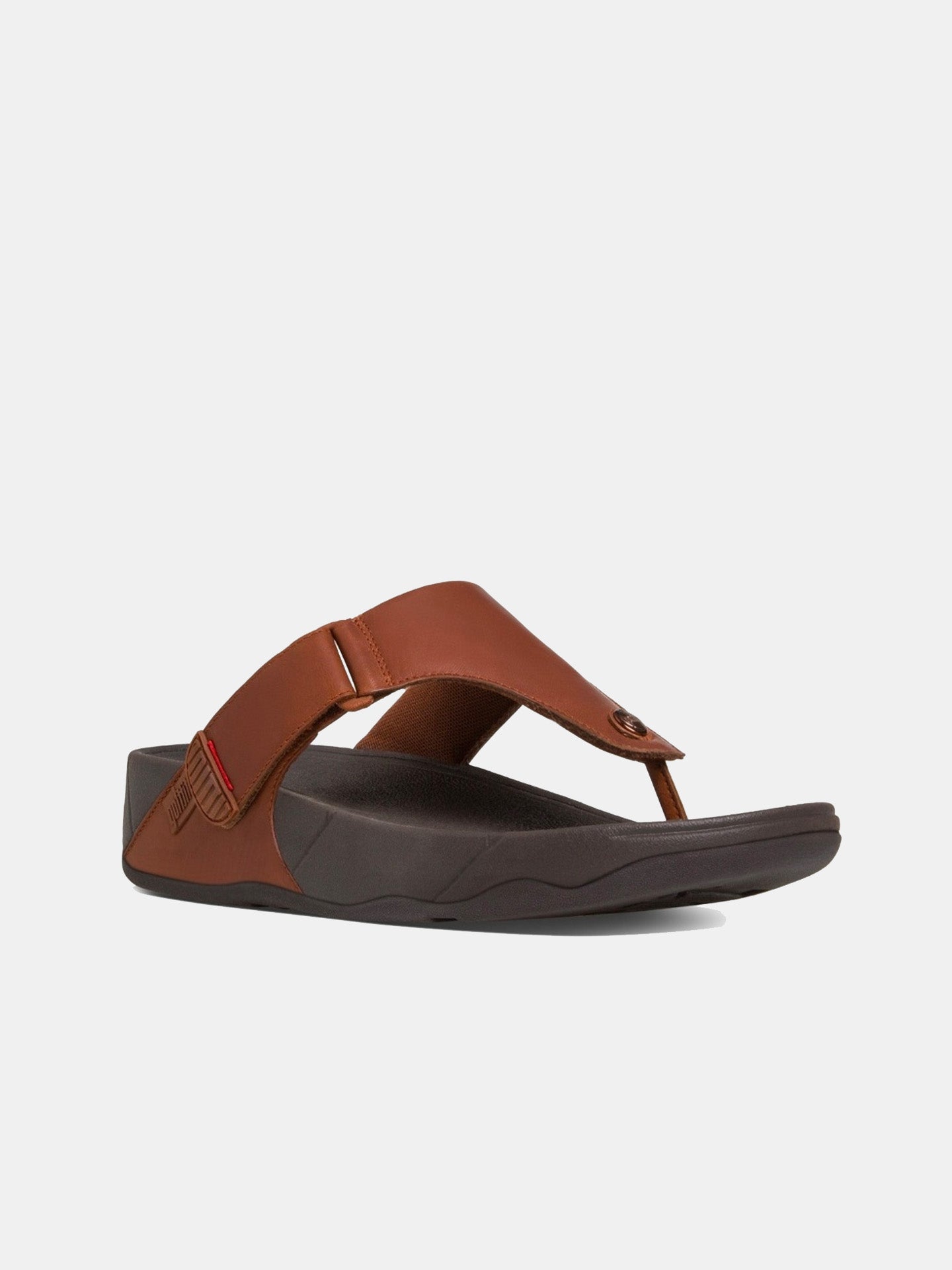 Fitflop TRAKK II Men's Leather Toe-Post Sandals #color_Brown