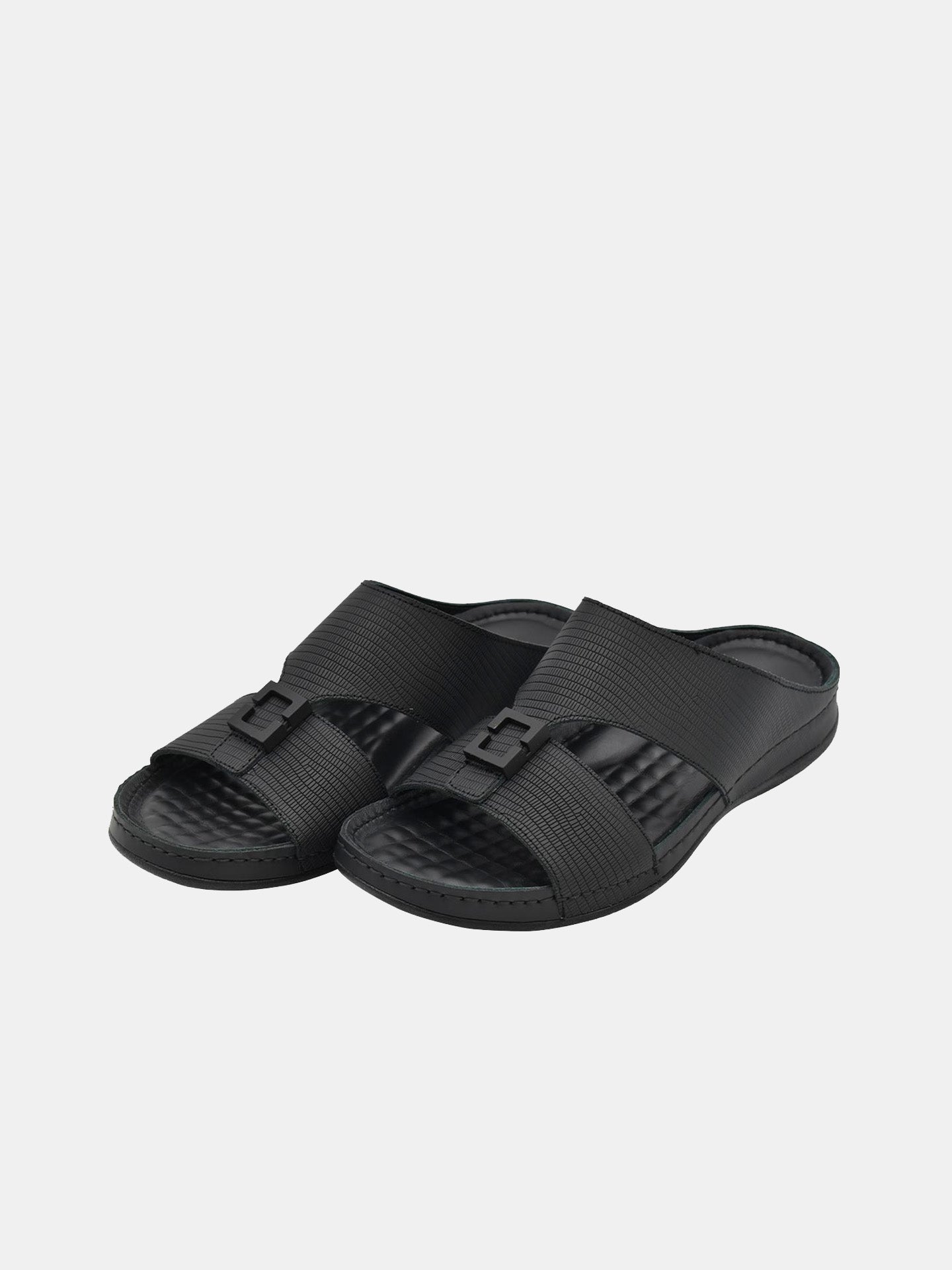 Al Maidan K-789 Men's Arabic Sandals #color_Black