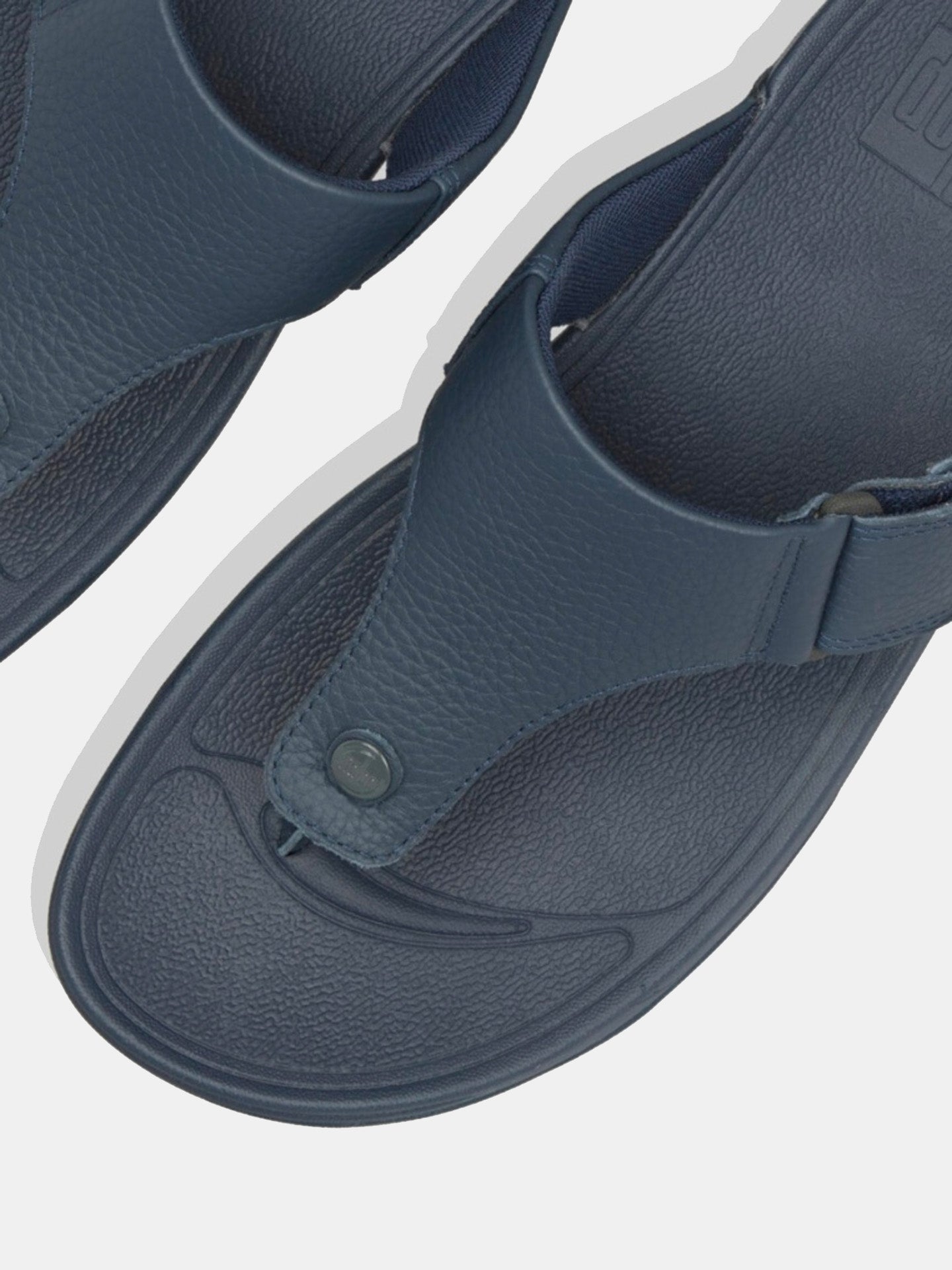 Fitflop TRAKK II Men's Leather Toe-Post Sandals #color_Navy