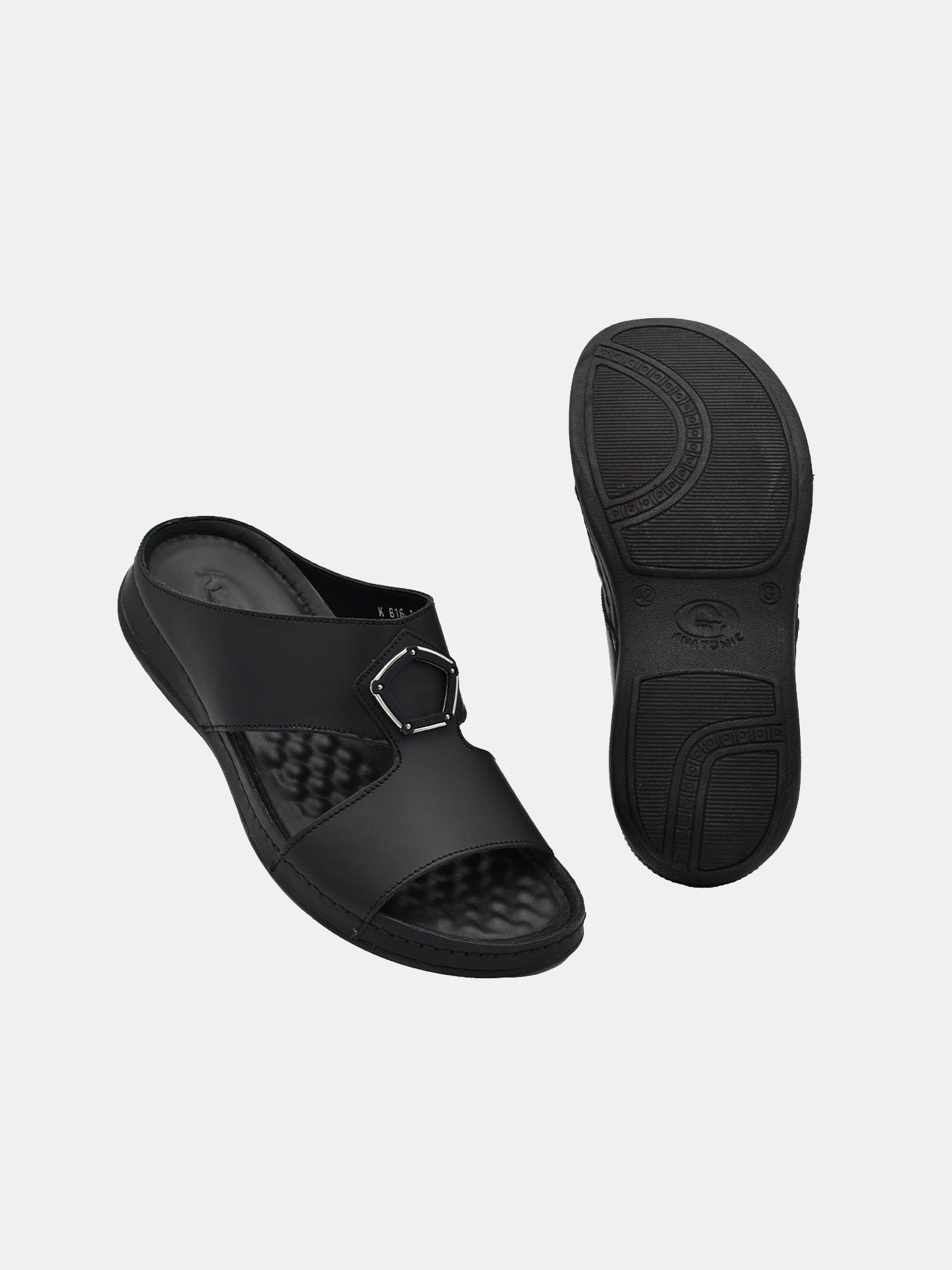 Al Maidan Men's Arabic Sandals #color_Black