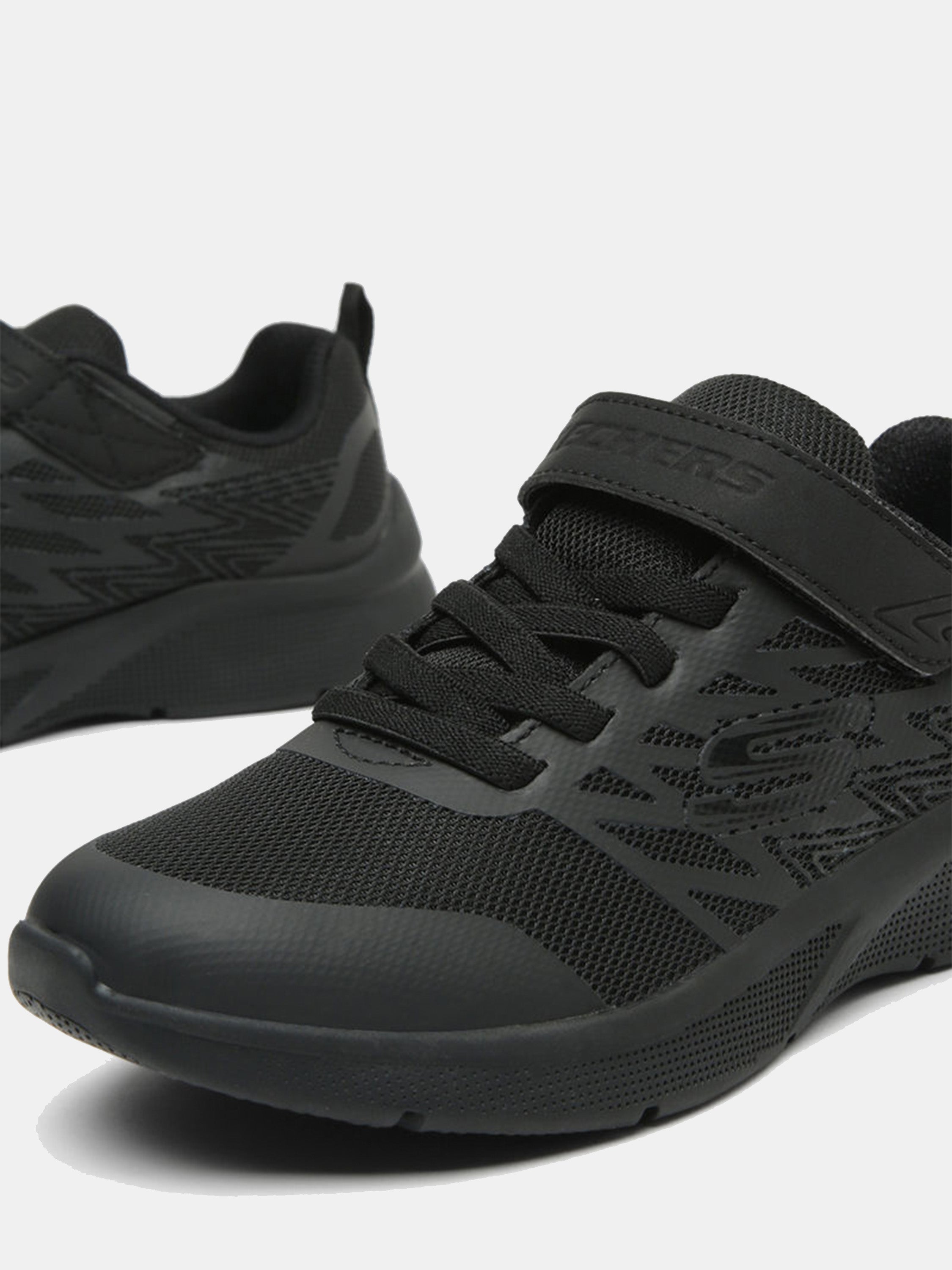 Skechers Girls Microspec School Shoes Black 27 - Main Image