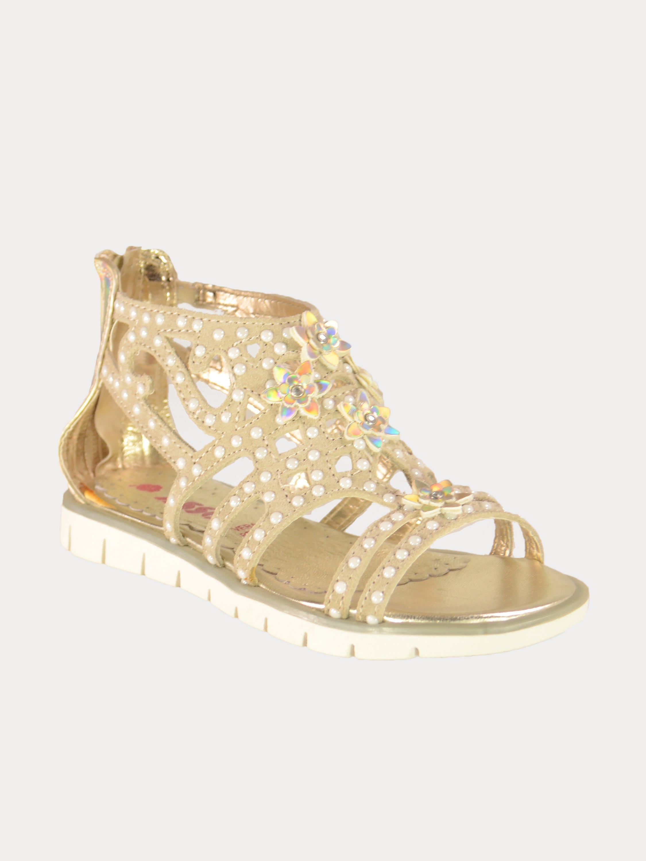 Asso Girls Gladiator Sandals #color_Gold