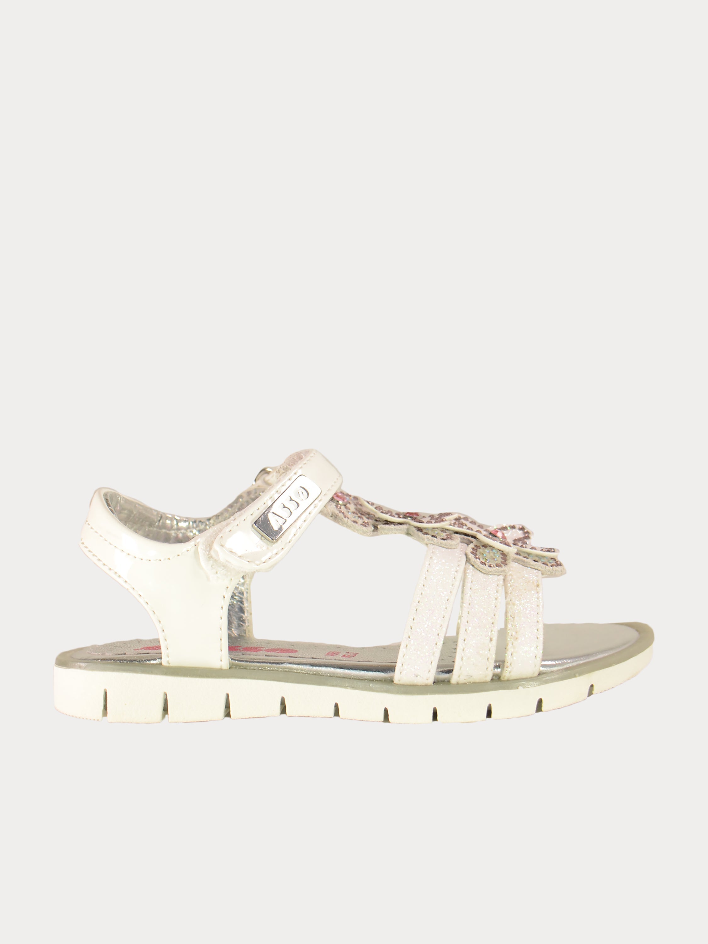 Asso Girls Back Strap Sandals #color_White