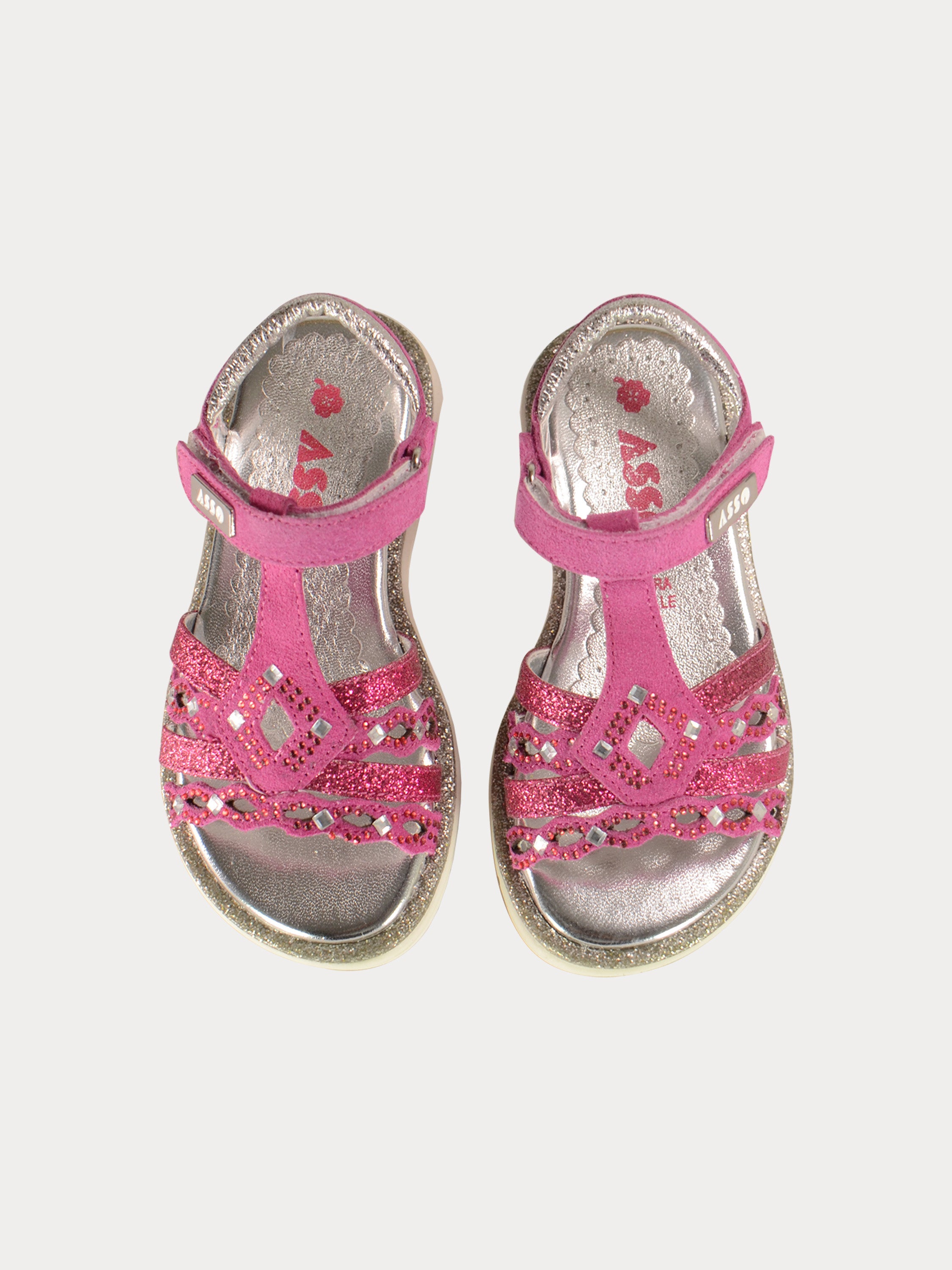 Asso Girls Back Strap Sandals #color_Pink