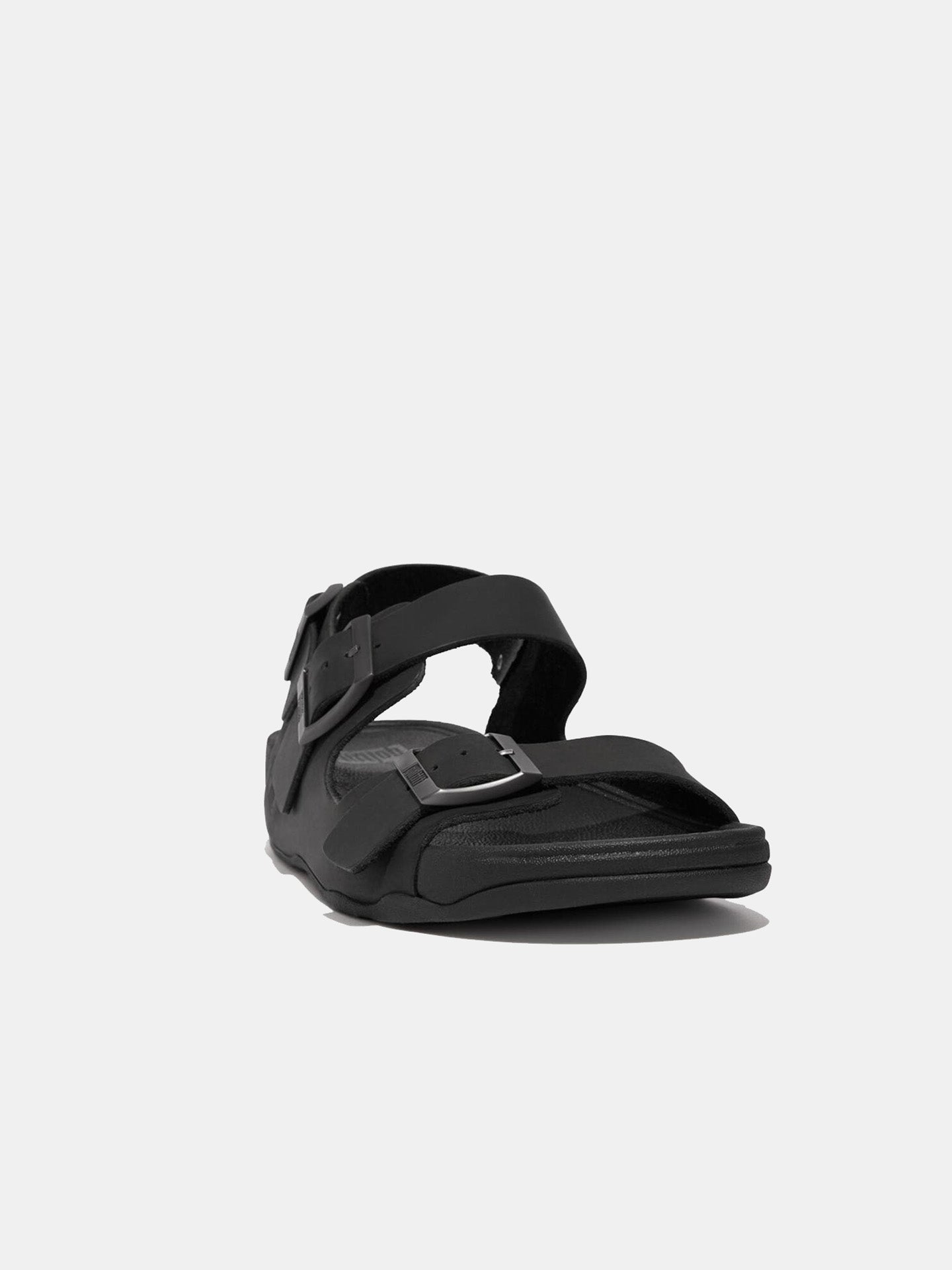 Fitflop Men's Gogh Moc Buckle Nubuck Sandals #color_Black