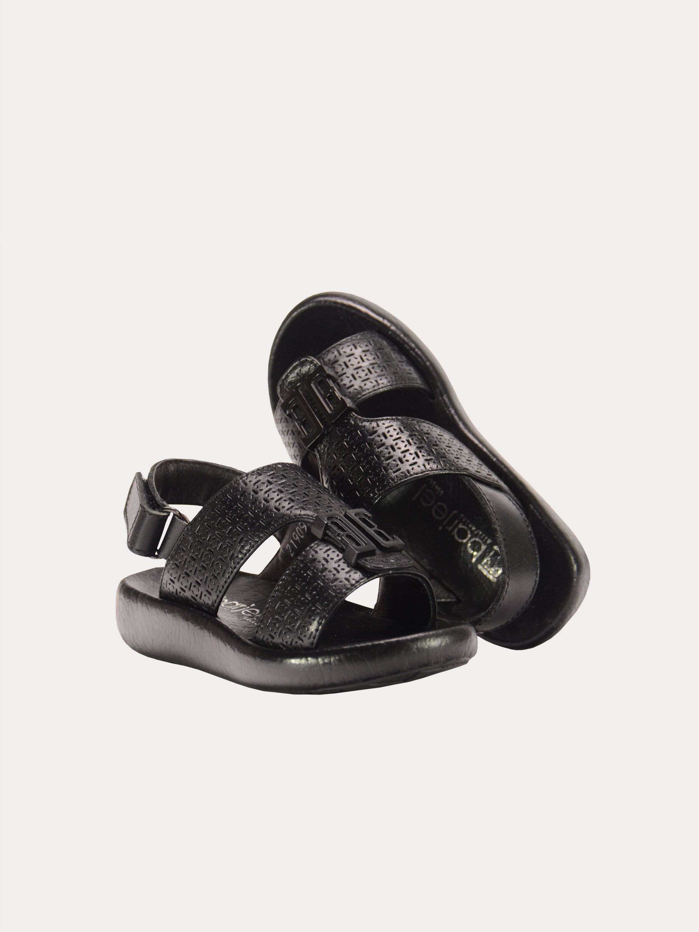 Barjeel Uno 2190940 Boys Arabic Sandals #color_Black