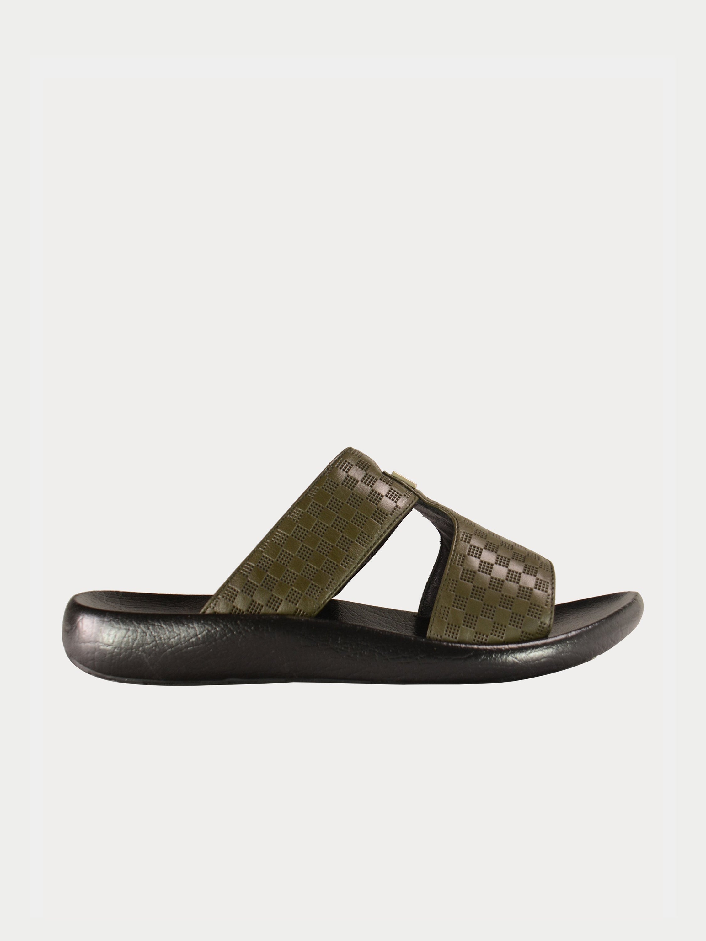 Barjeel Uno 0190510 Check Arabic Sandals #color_Green