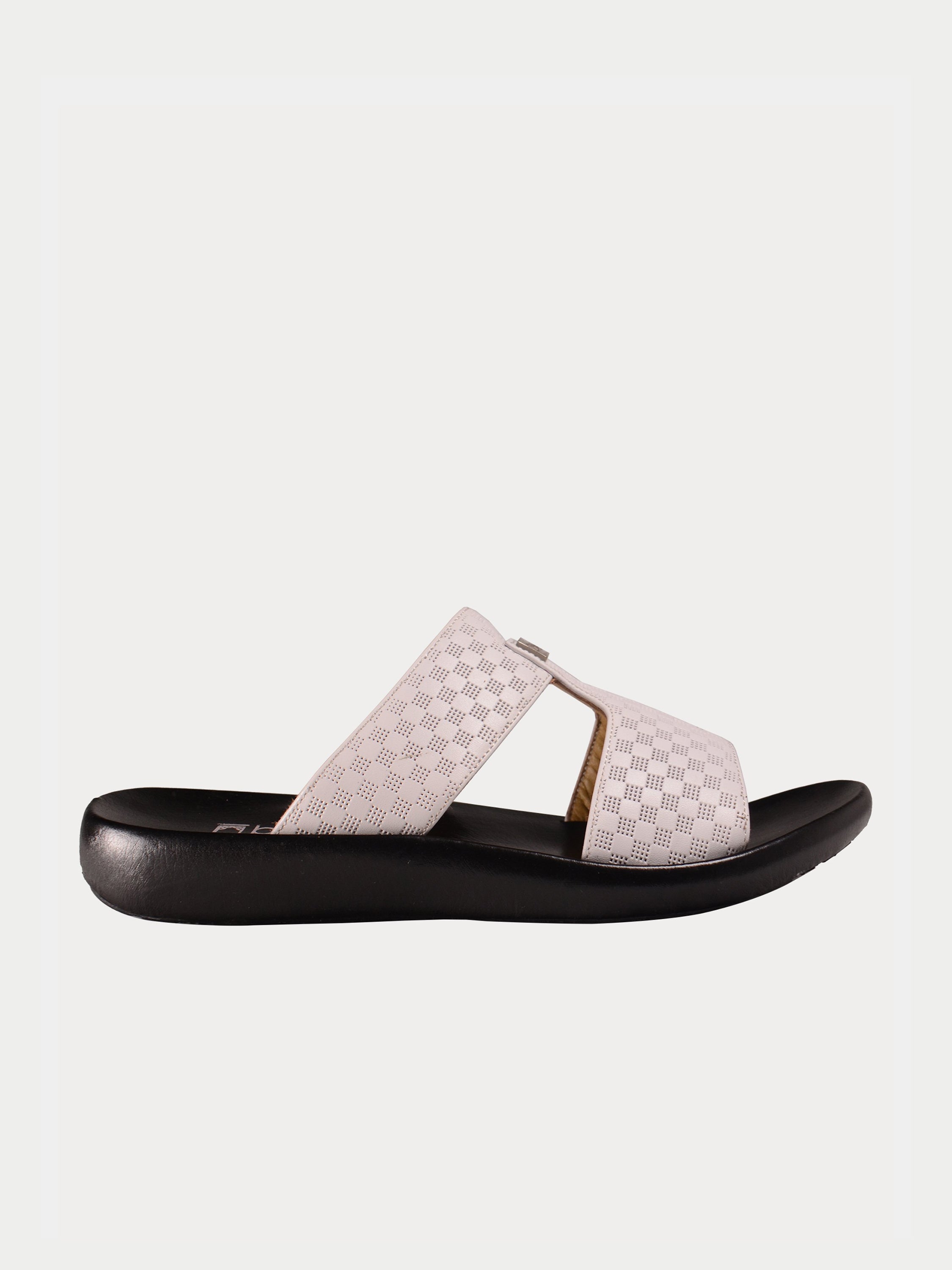 Barjeel Uno 0190510 Check Arabic Sandals #color_White