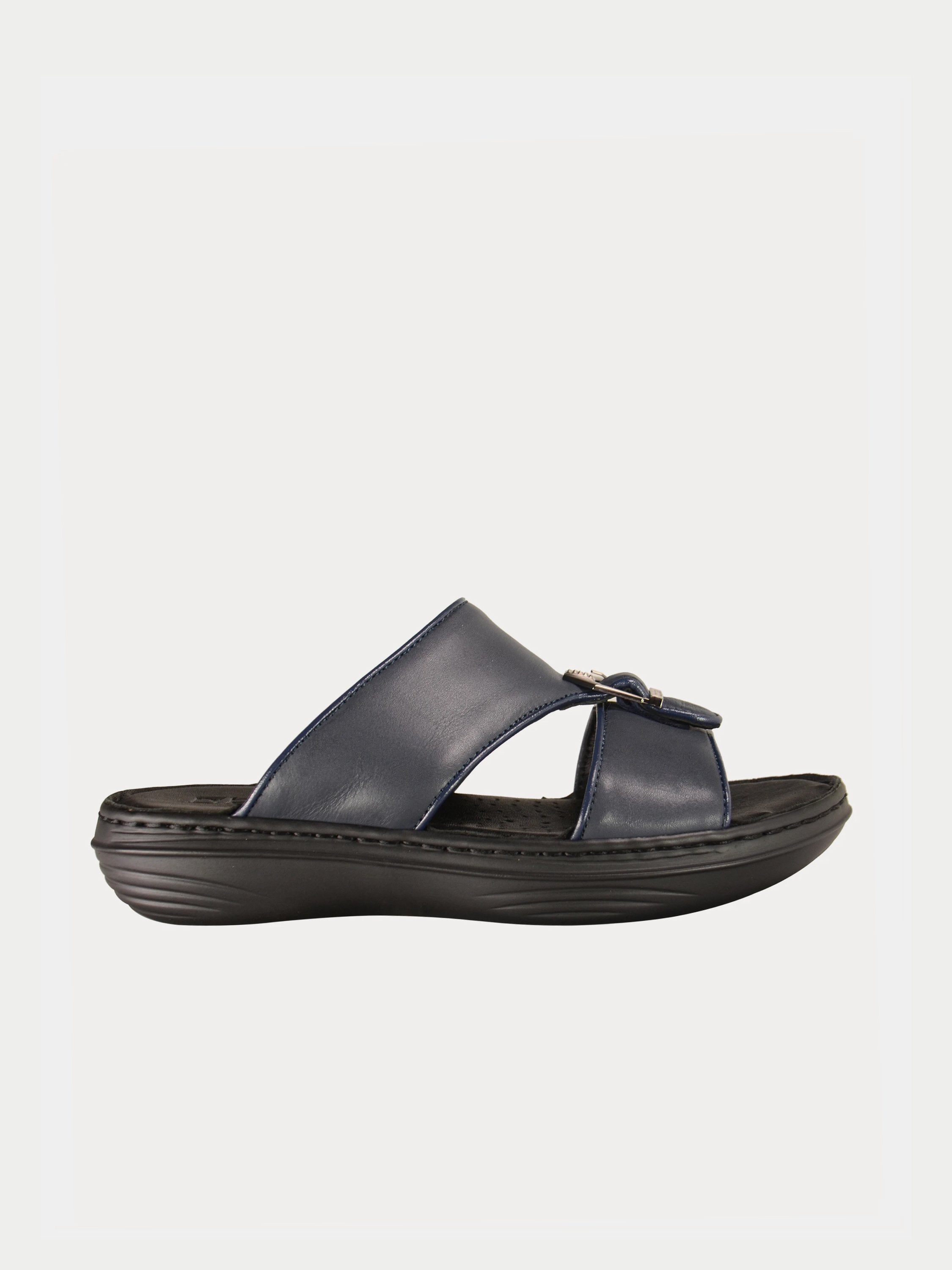 Barjeel Uno 21410025 Classic Top Buckle Arabic Sandals #color_Navy