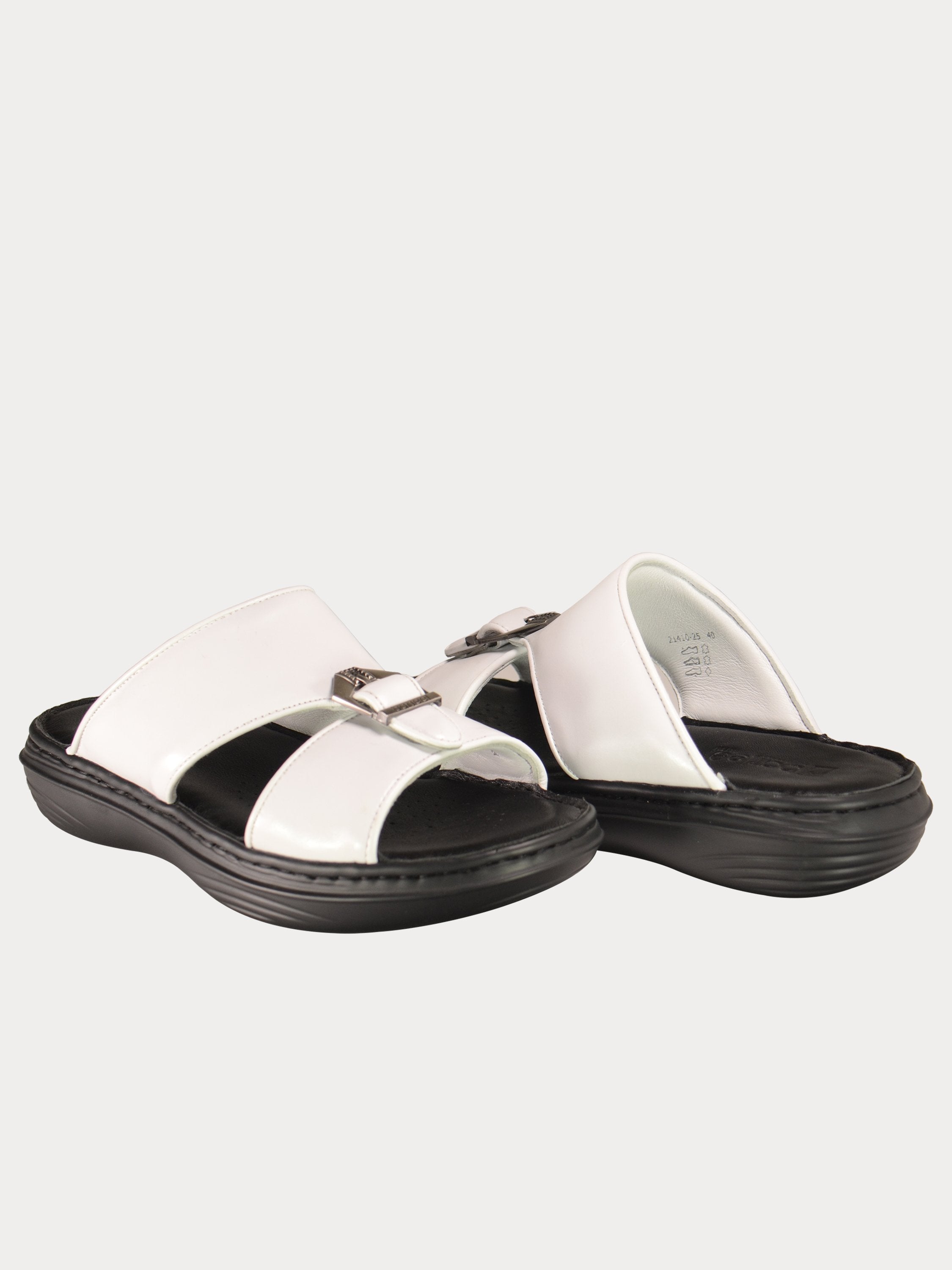 Barjeel Uno 21410025 Classic Top Buckle Arabic Sandals #color_White