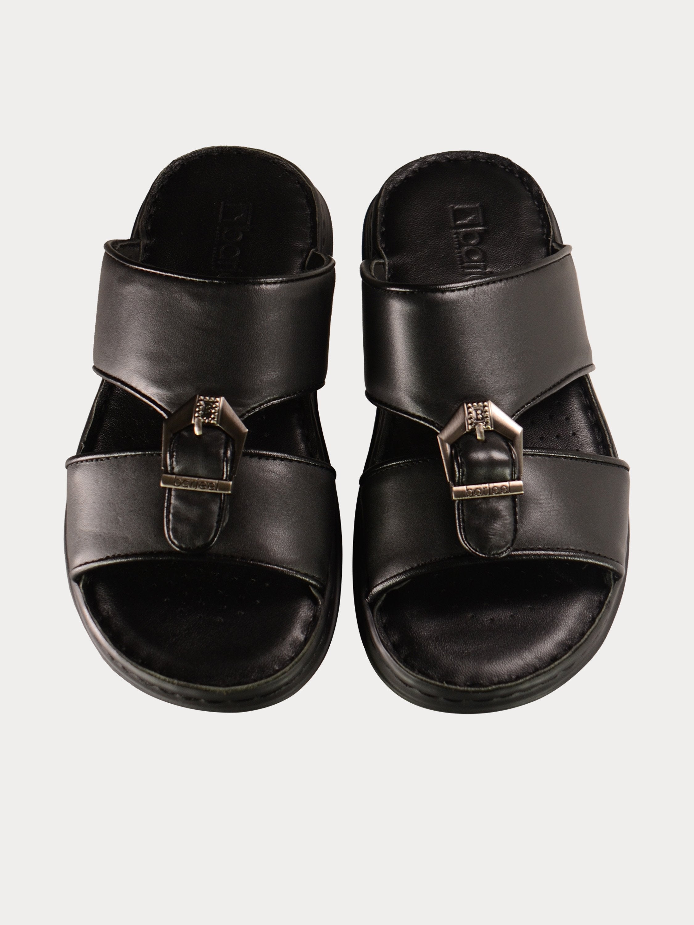 Barjeel Uno 21410025 Classic Top Buckle Arabic Sandals #color_Black