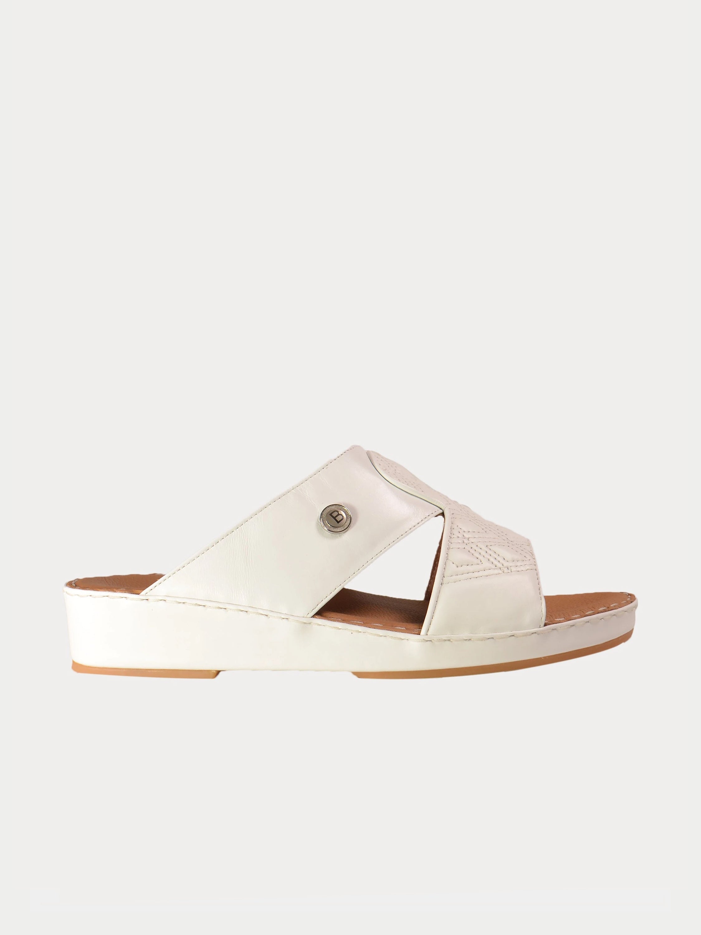 Barjeel Uno 021143 Diamer Men's Arabic Sandals #color_White
