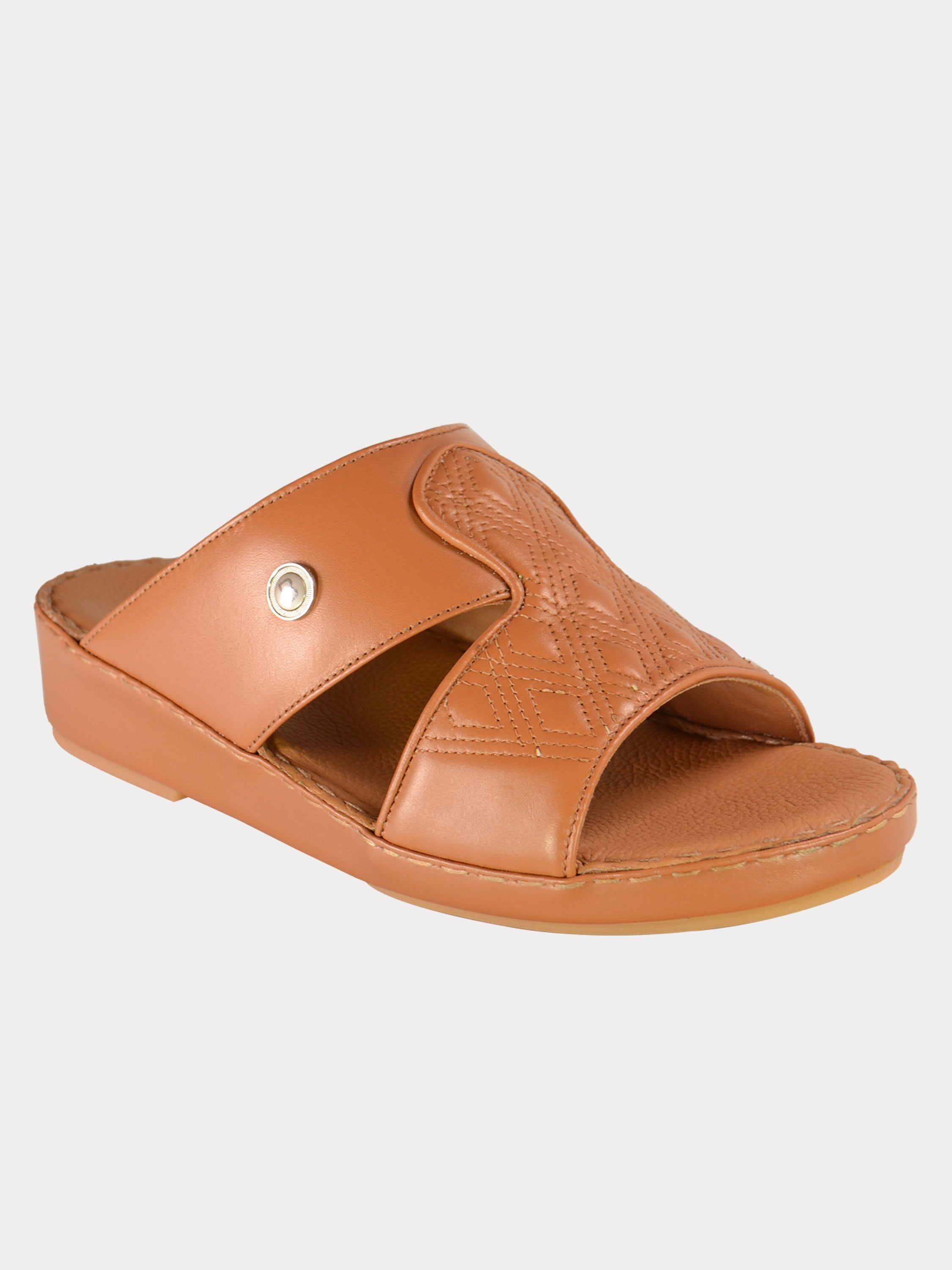 Barjeel Uno 021143 Diamer Men's Arabic Sandals #color_Tan