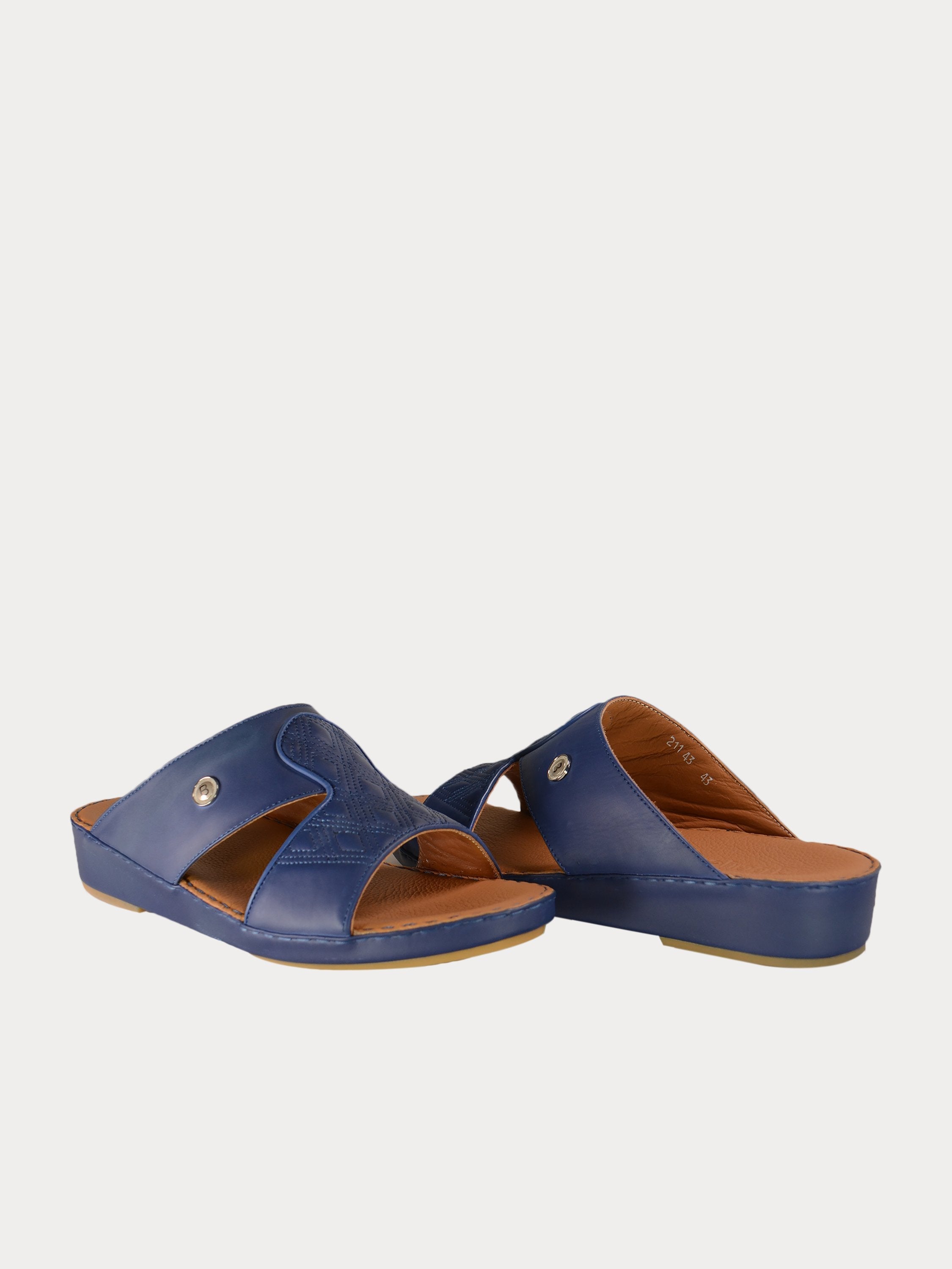 Barjeel Uno 021143 Diamer Men's Arabic Sandals #color_Navy