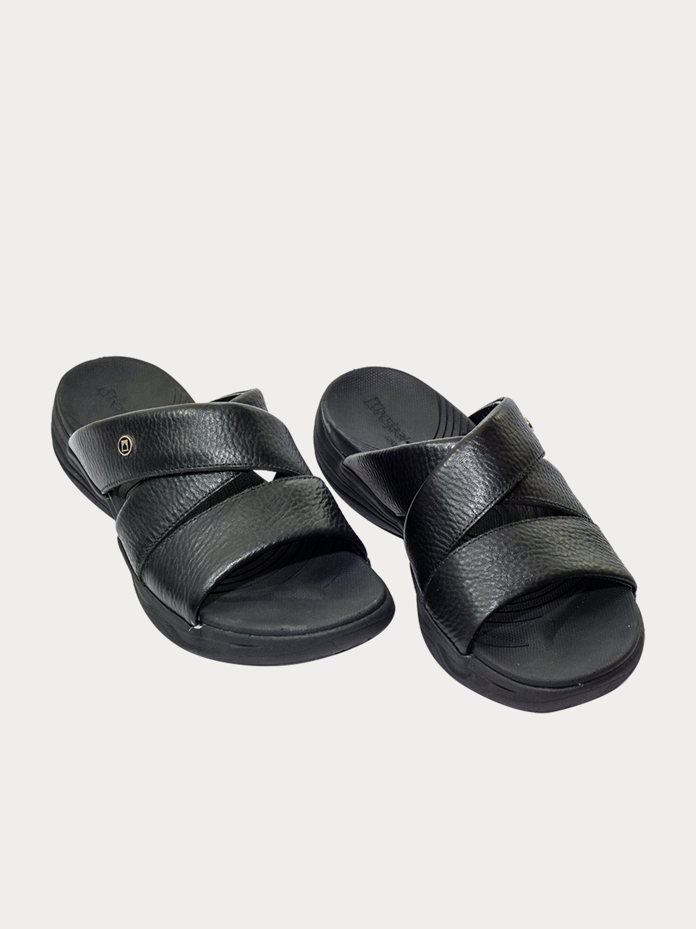 Barjeel Uno 152121 Faux Men's Arabic Sandals #color_Black