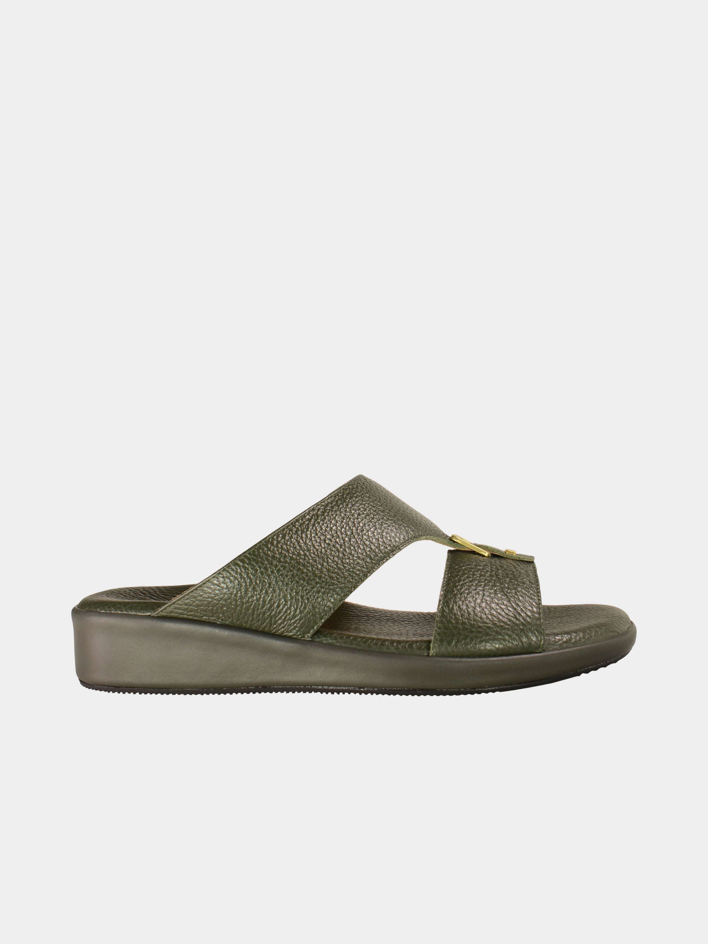 Barjeel Uno BGT-02 Grain Top Buckle Arabic Sandals #color_Green