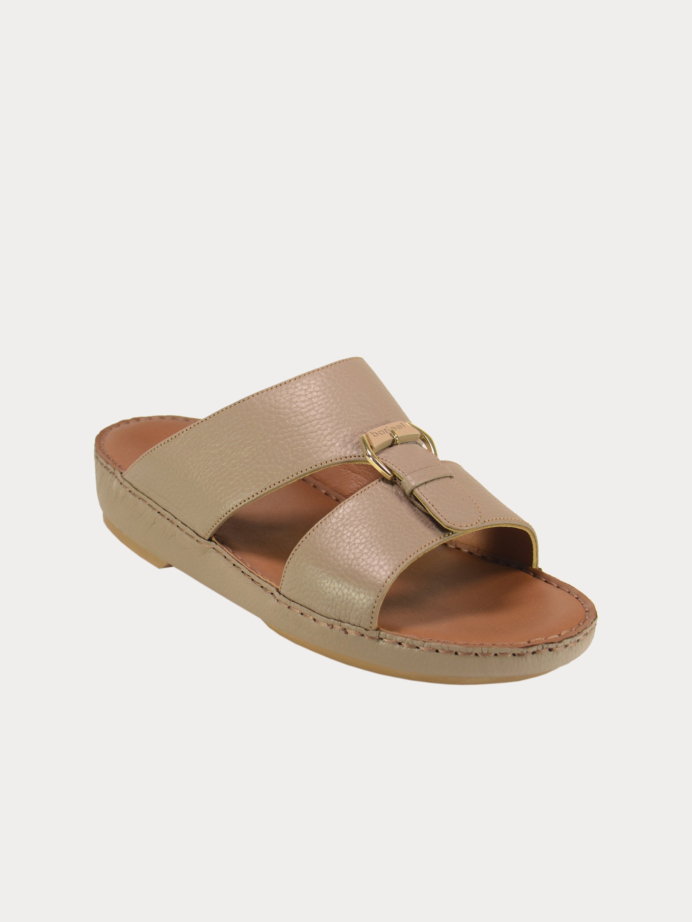 Barjeel Uno 004119 Grain Leather Arabic Sandals #color_Beige
