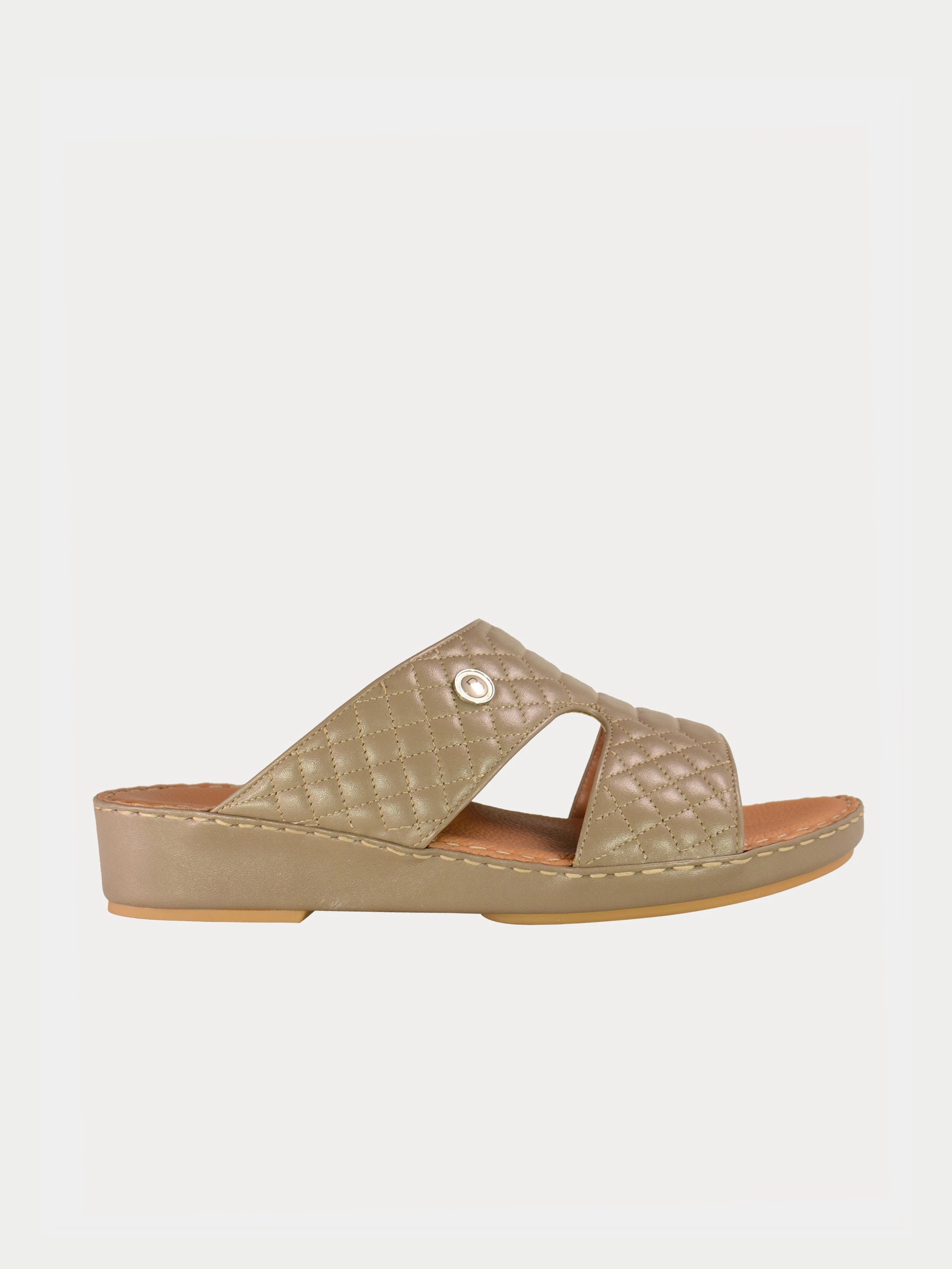 Barjeel Uno 021132 Lattice Design Arabic Sandals #color_Beige