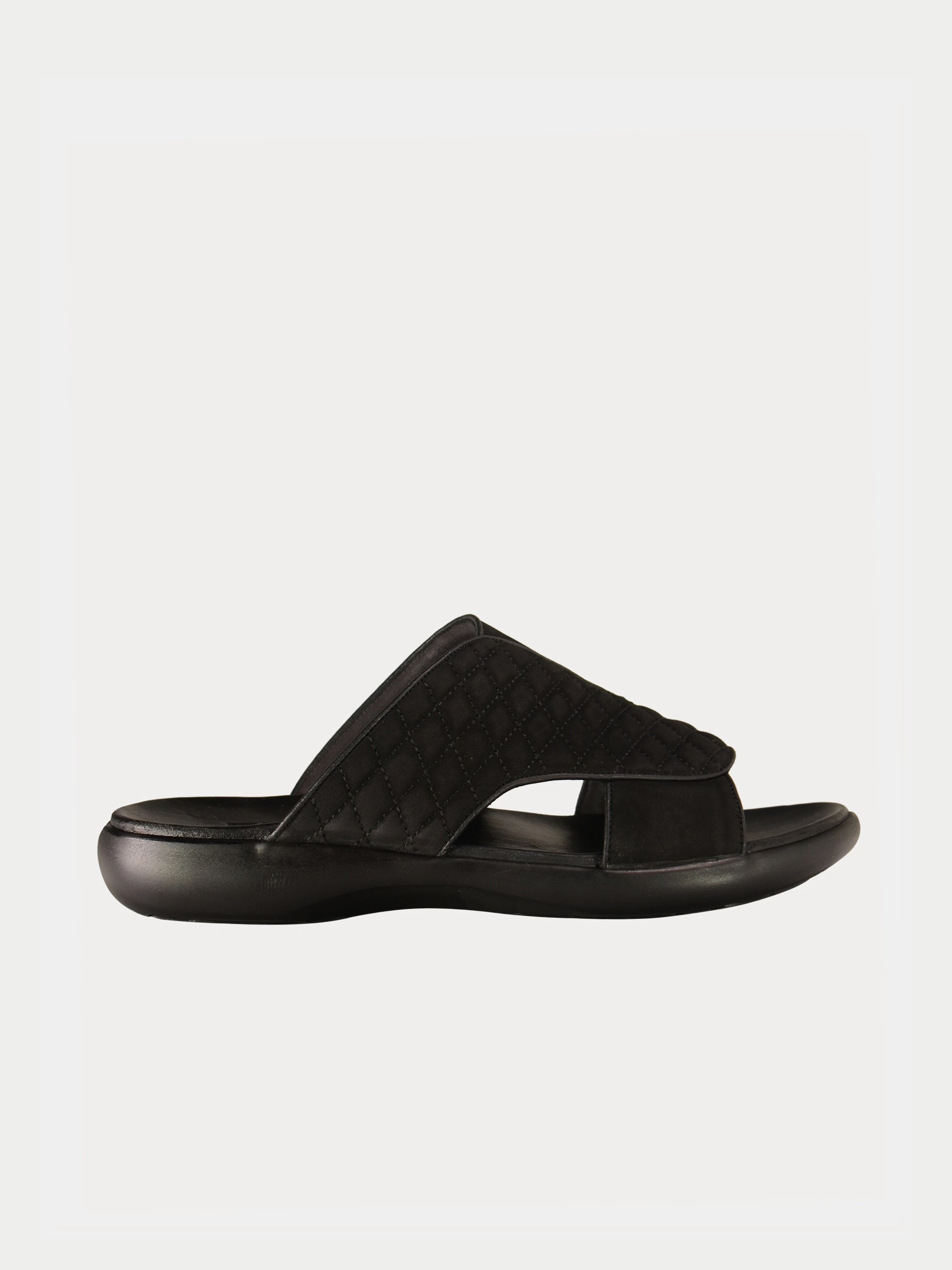 Barjeel Uno 0231610 Men's Arabic Sandals in Black Suede #color_Black