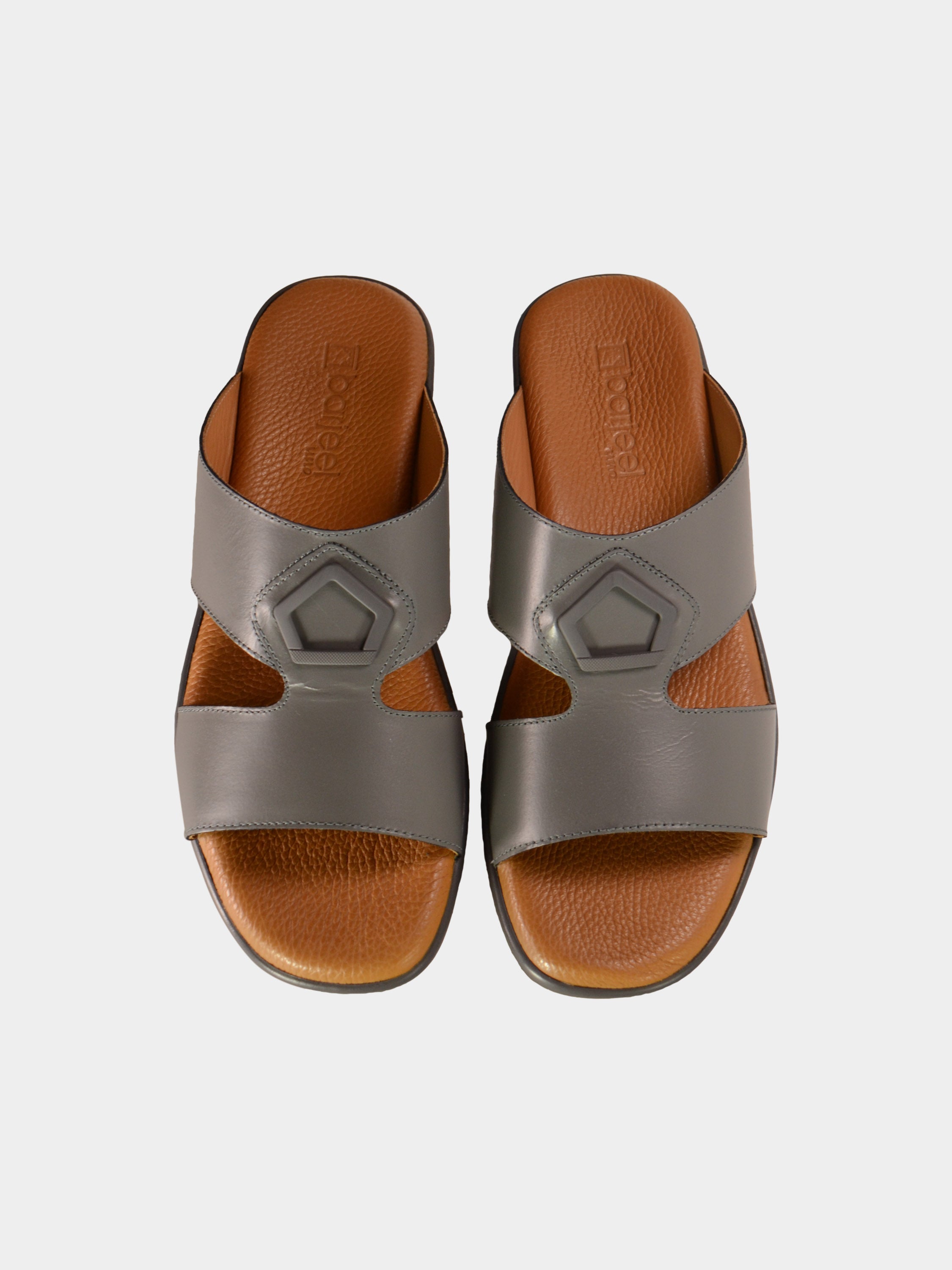 Barjeel Uno BGT-05 Men's Arabic Sandals #color_Grey