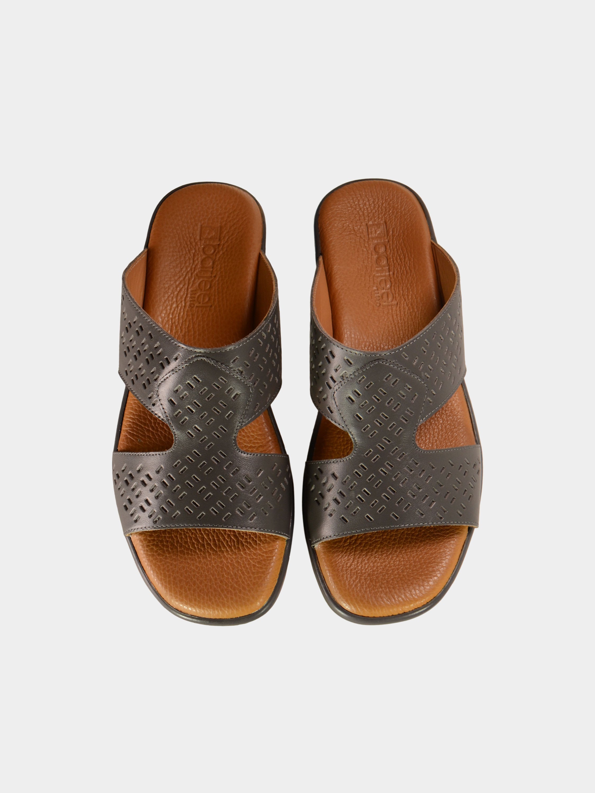 Barjeel Uno BGT-06 Men's Arabic Sandals #color_Grey