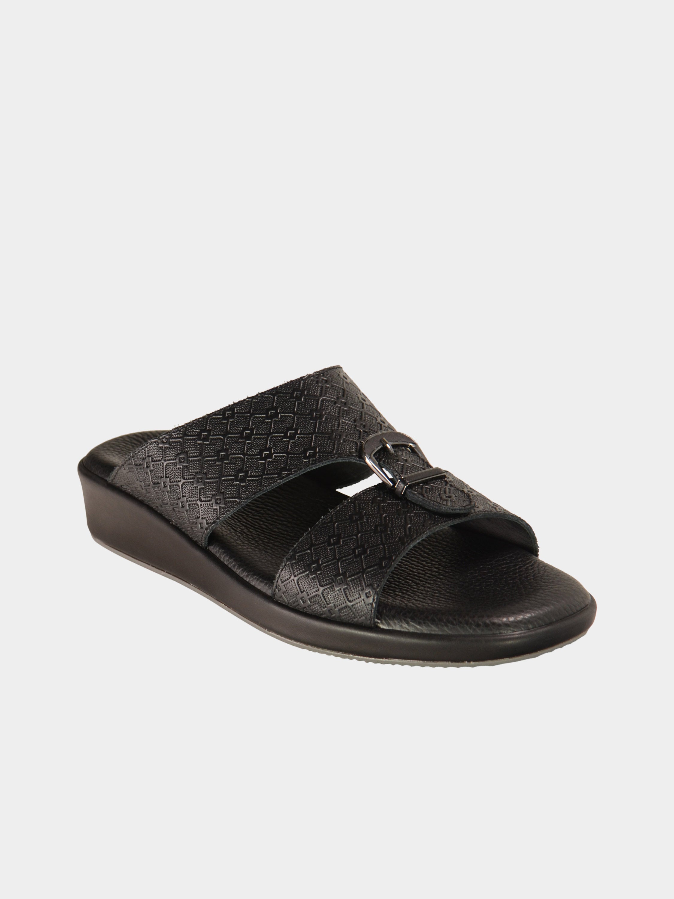 Barjeel Uno BGT-14 Men's Arabic Sandals #color_Black