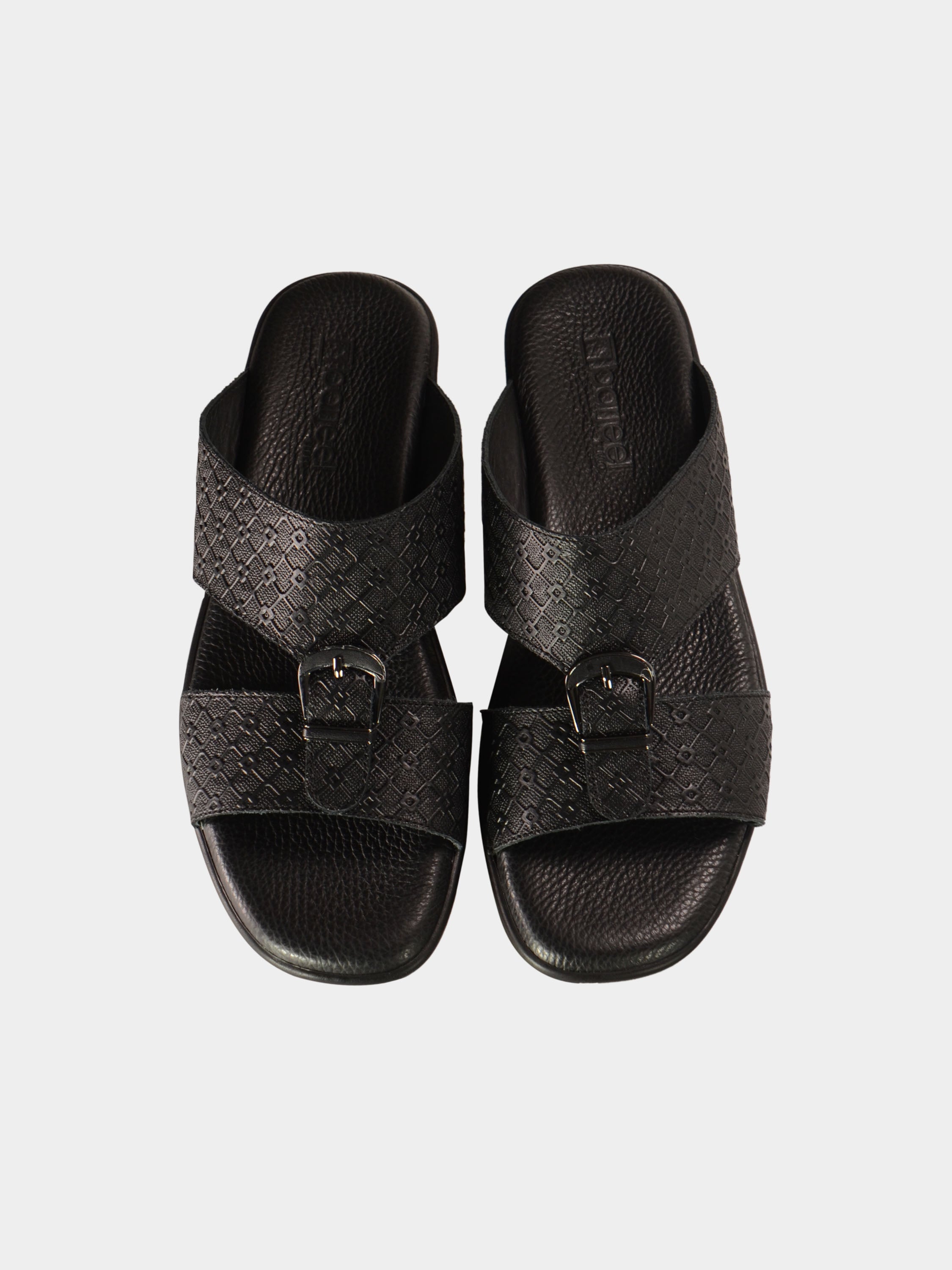 Barjeel Uno BGT-14 Men's Arabic Sandals #color_Black