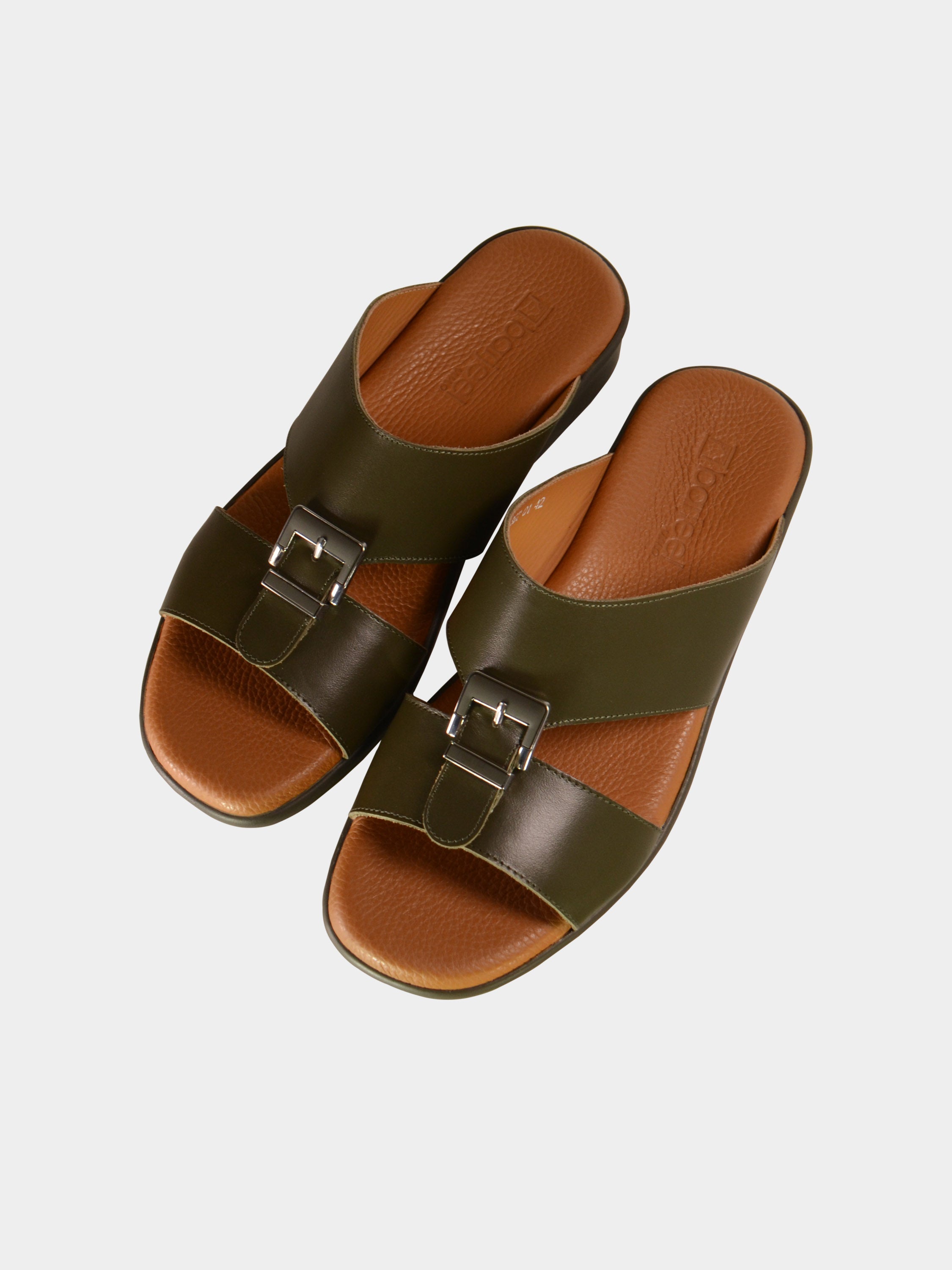 Barjeel Uno BGT-01 Men's Arabic Sandals #color_Green