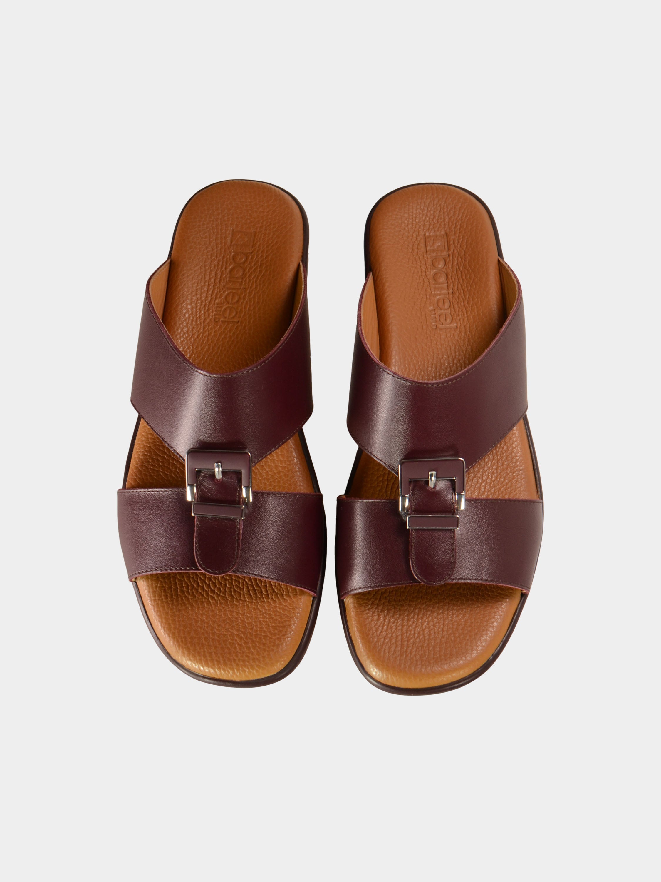 Barjeel Uno BGT-01 Men's Arabic Sandals #color_Maroon