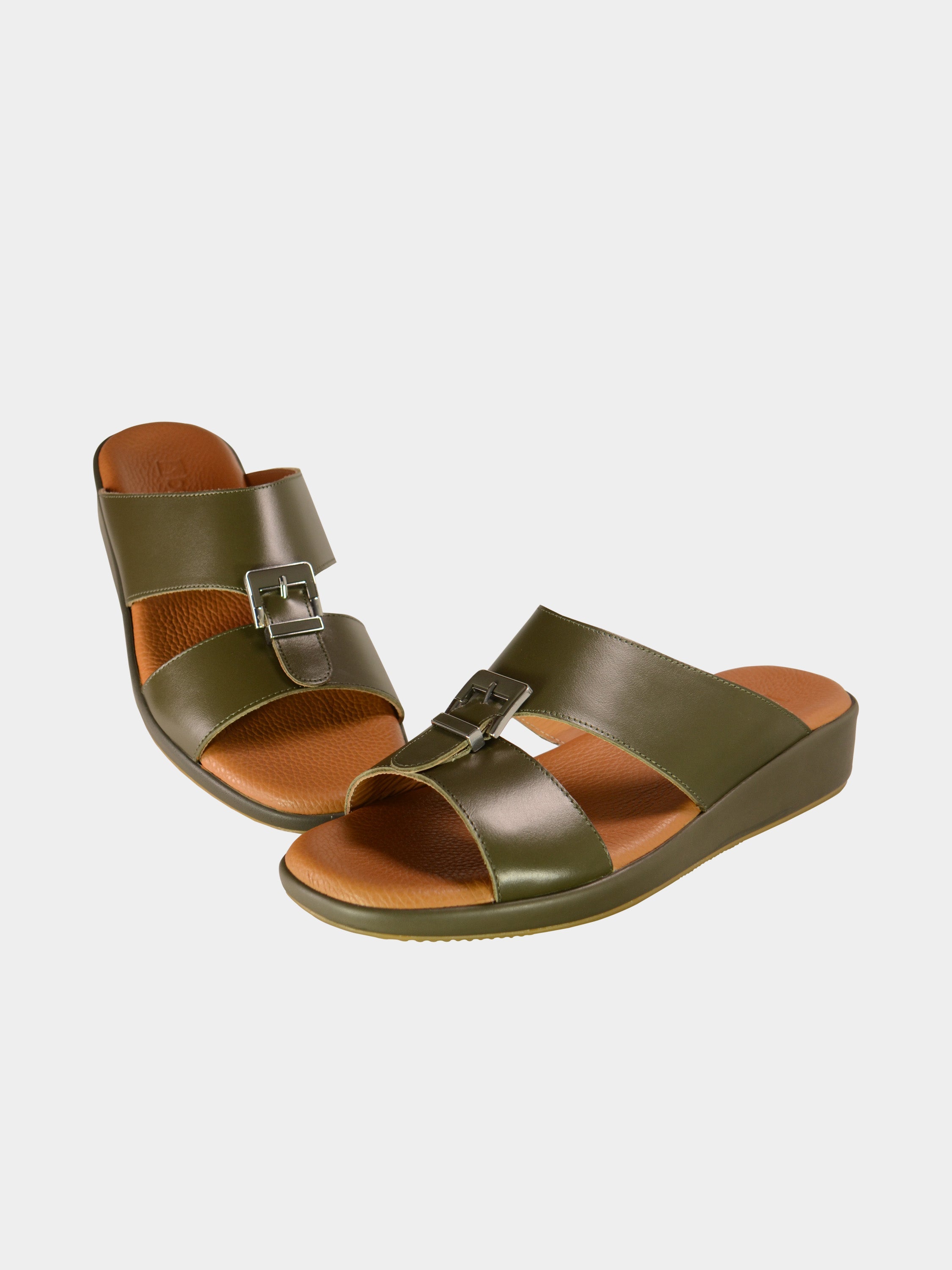 Barjeel Uno BGT-01 Men's Arabic Sandals #color_Green